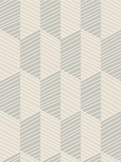 Grau-beige gestreiftes Tapetenmuster mit horizontalen Streifen.