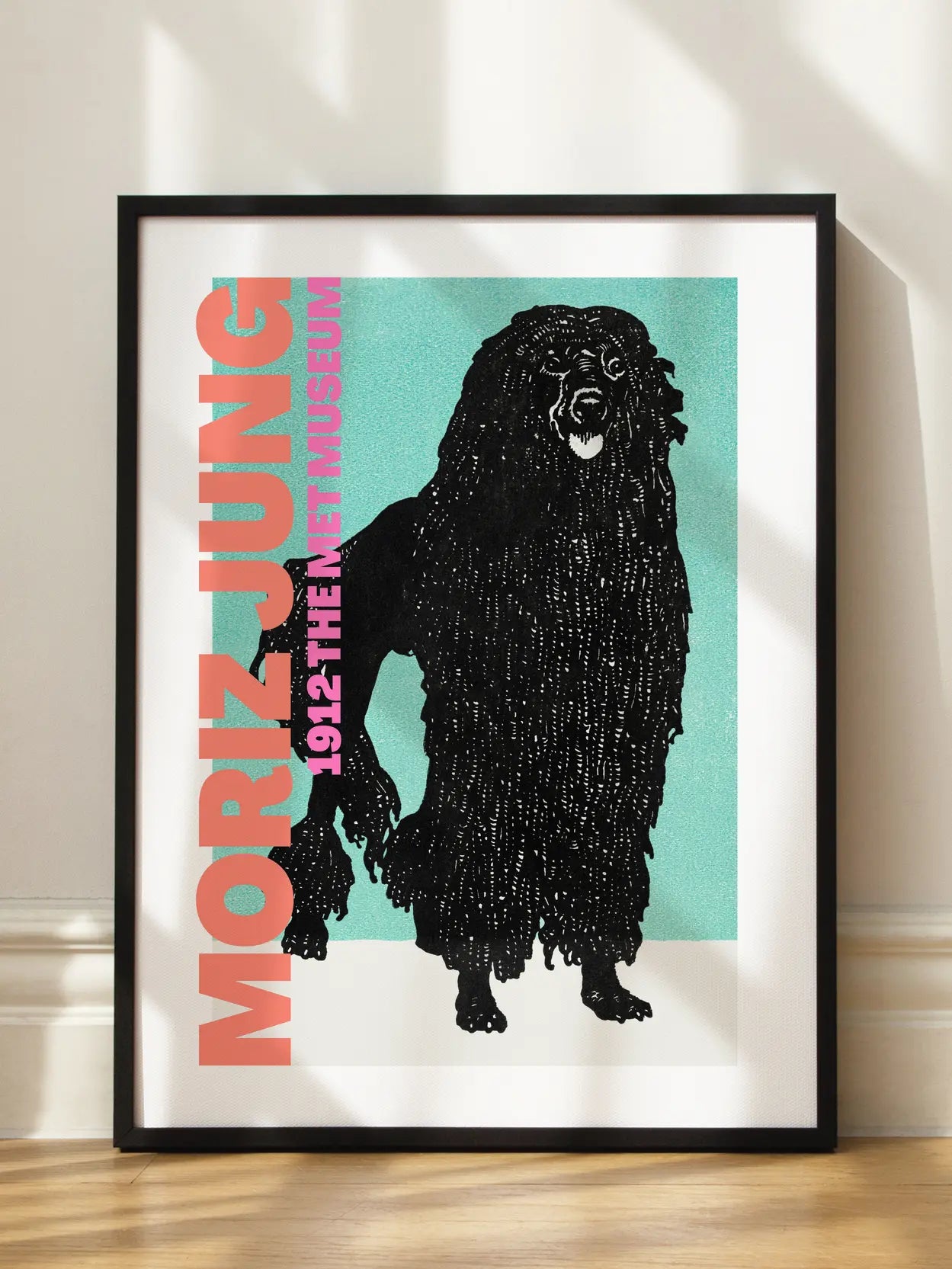 Stylized Black Dog Poster