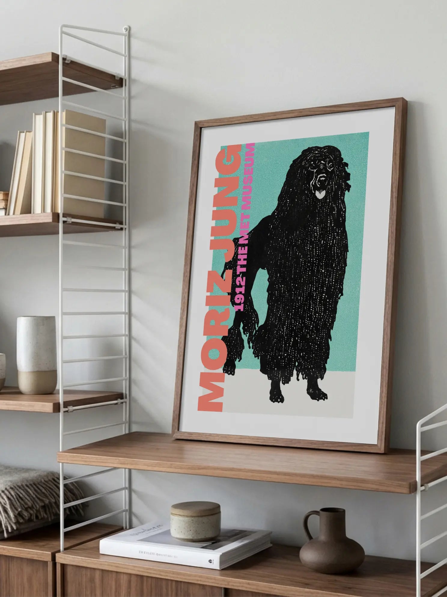 Stylized Black Dog Poster