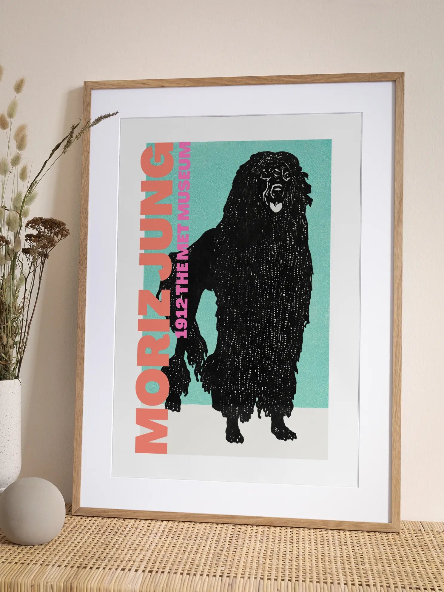 Stylized Black Dog Poster