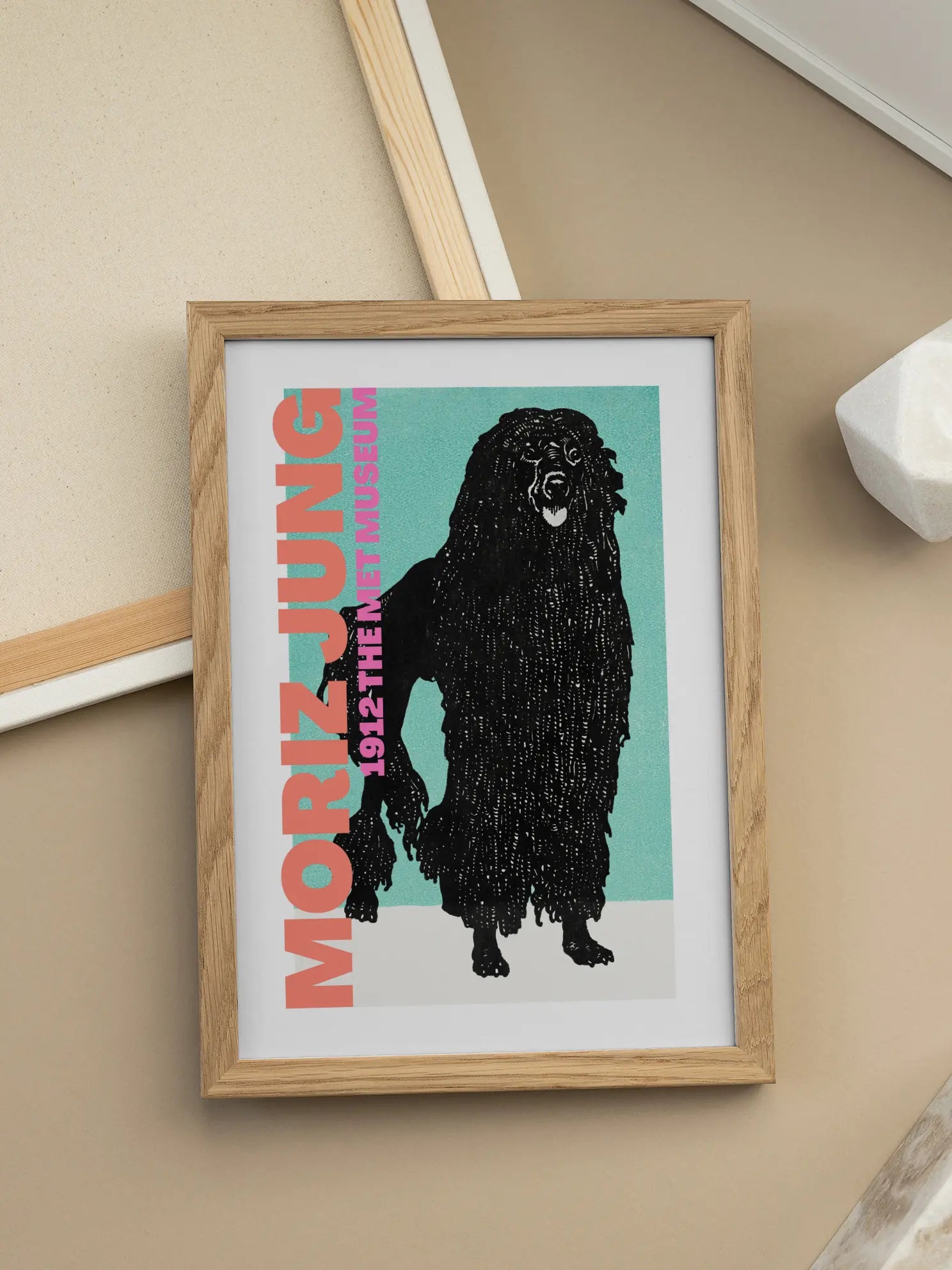 Stylized Black Dog Poster
