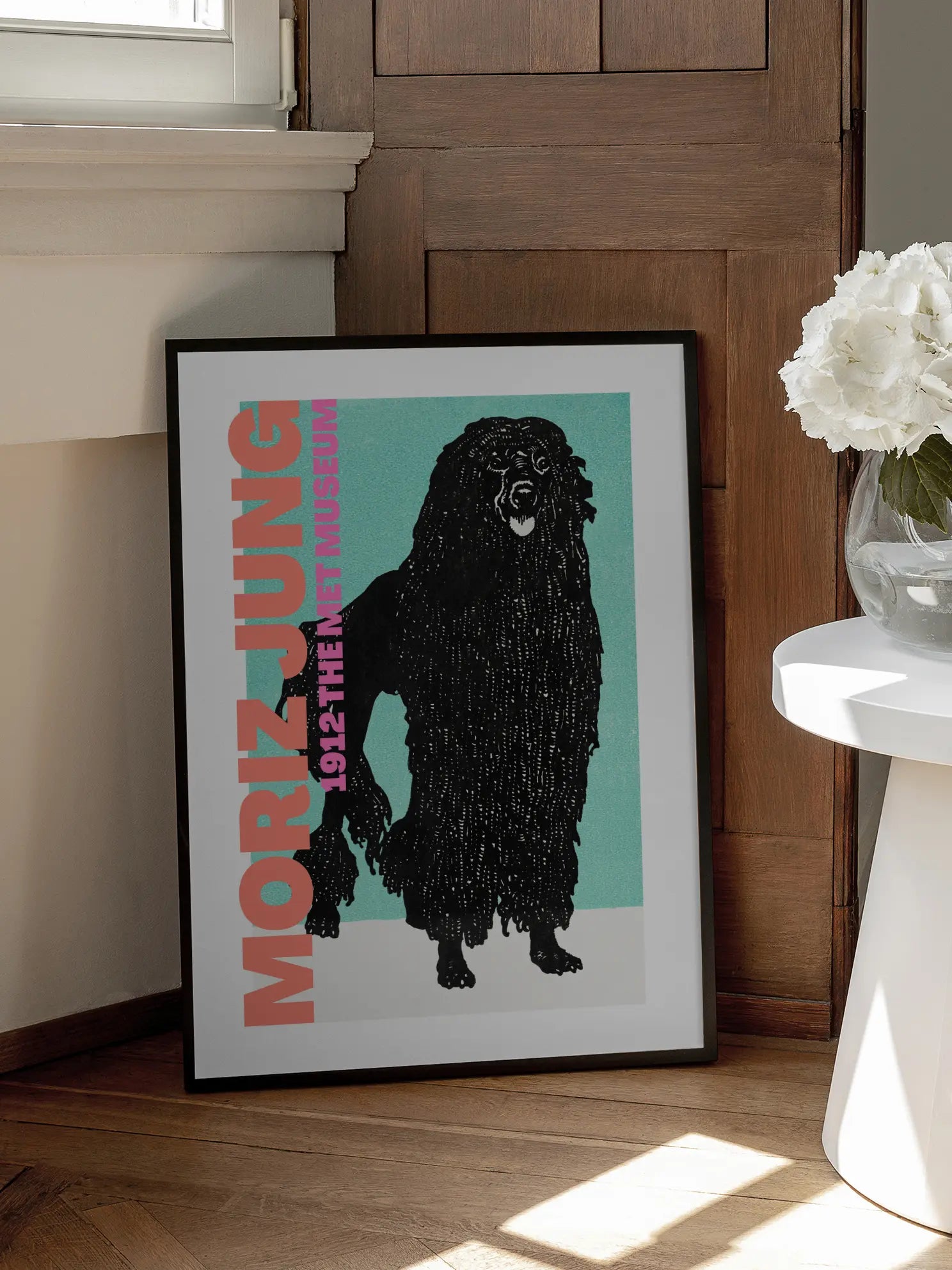 Stylized Black Dog Poster