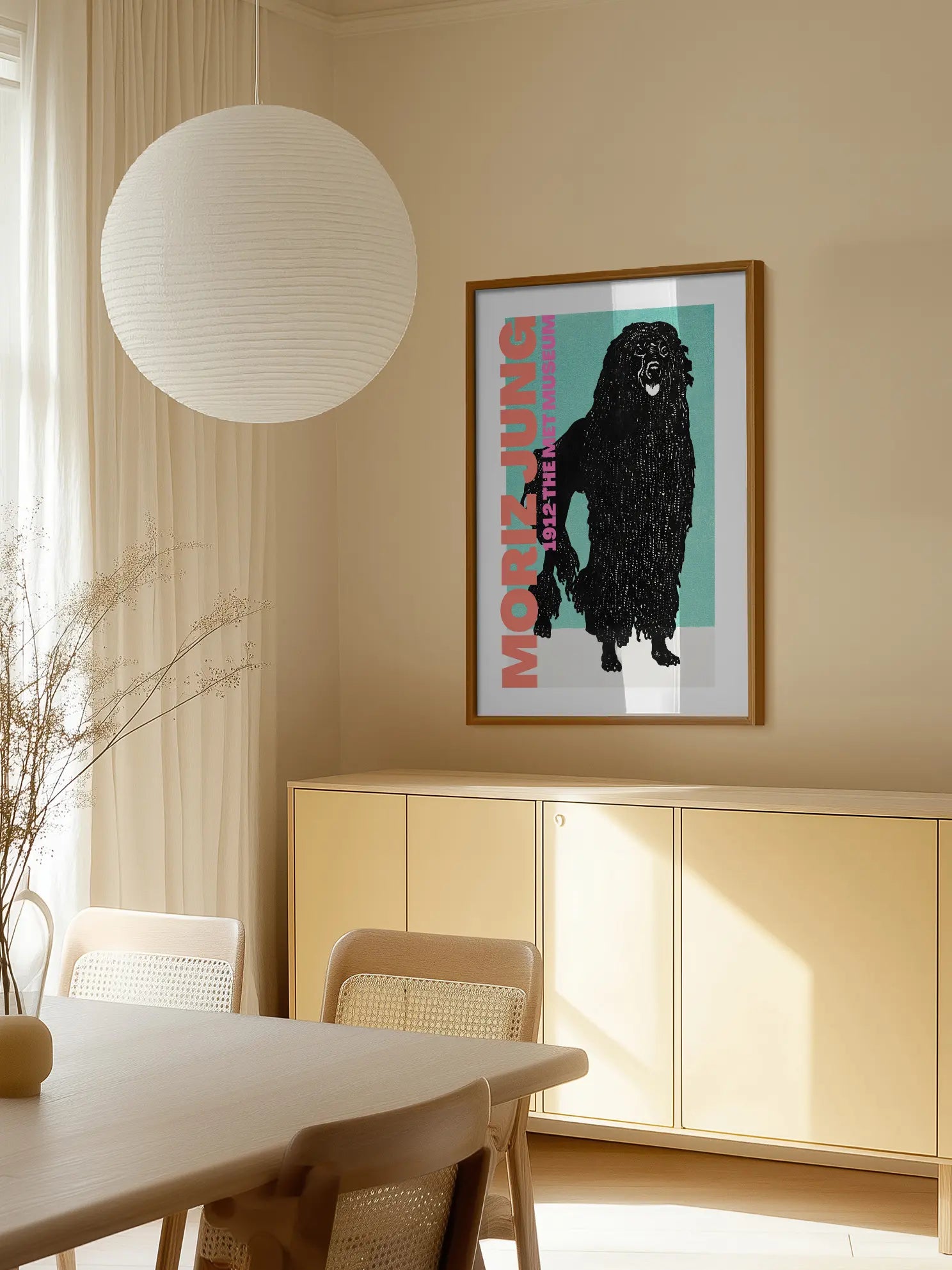 Stylized Black Dog Poster