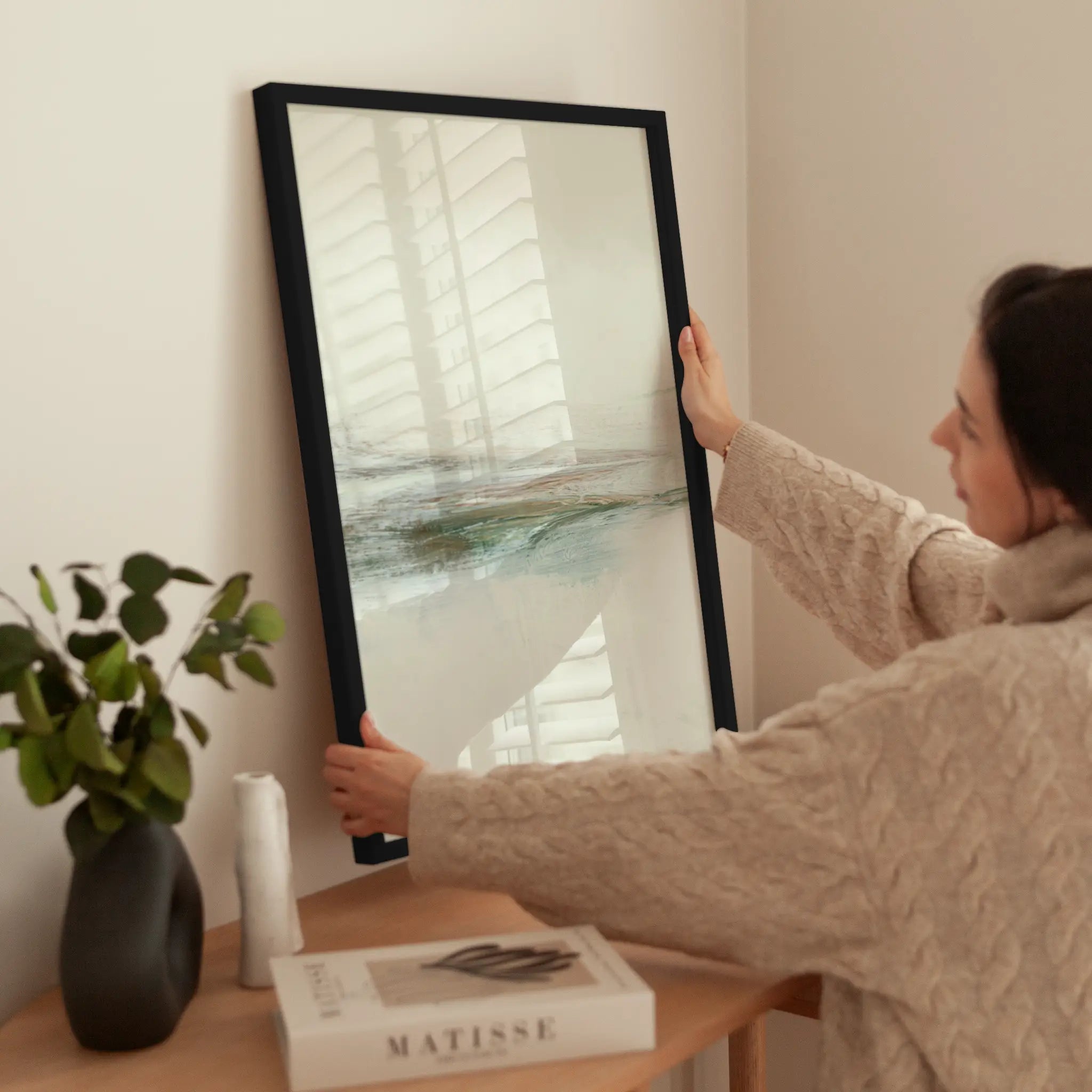 Sun Set No3 wird aufgehängt