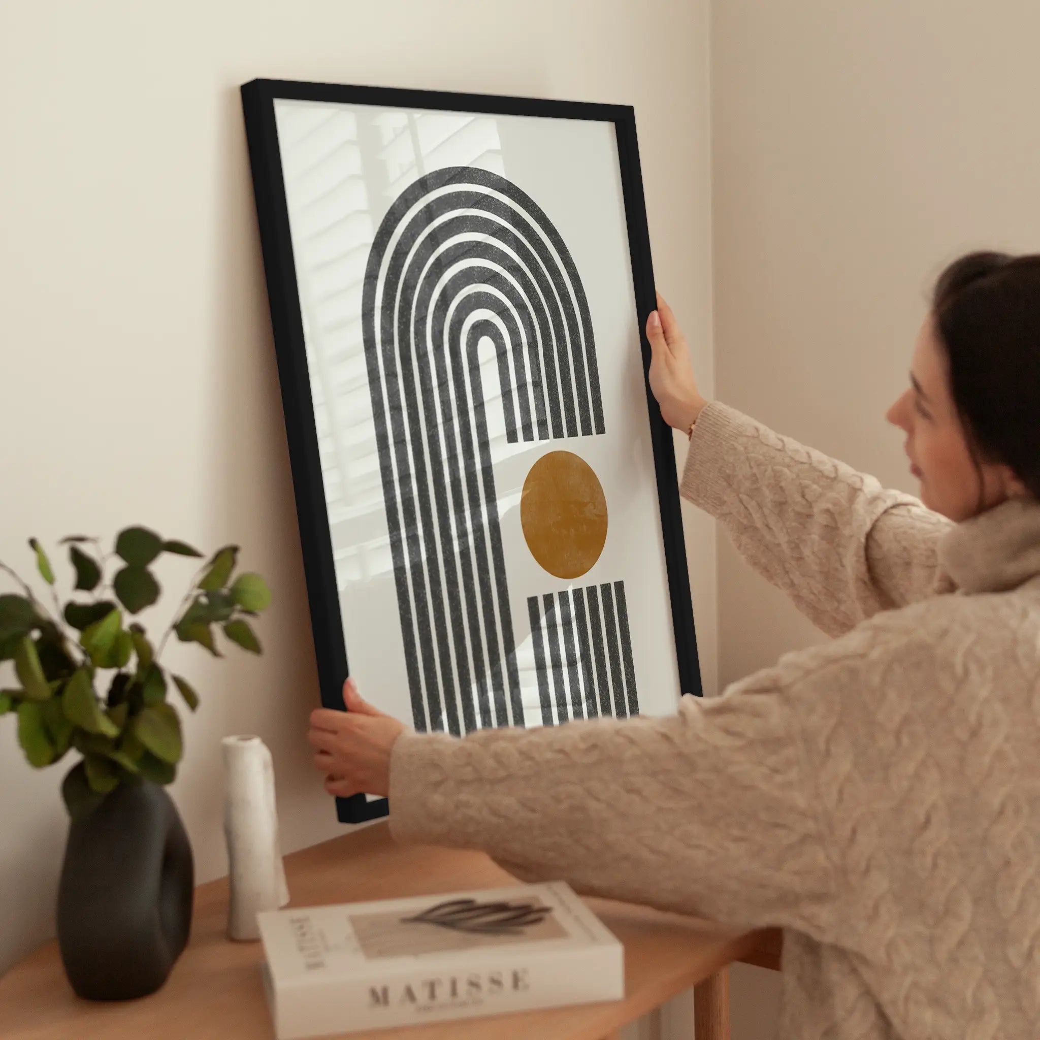 Sunset Curves wird aufgehängt