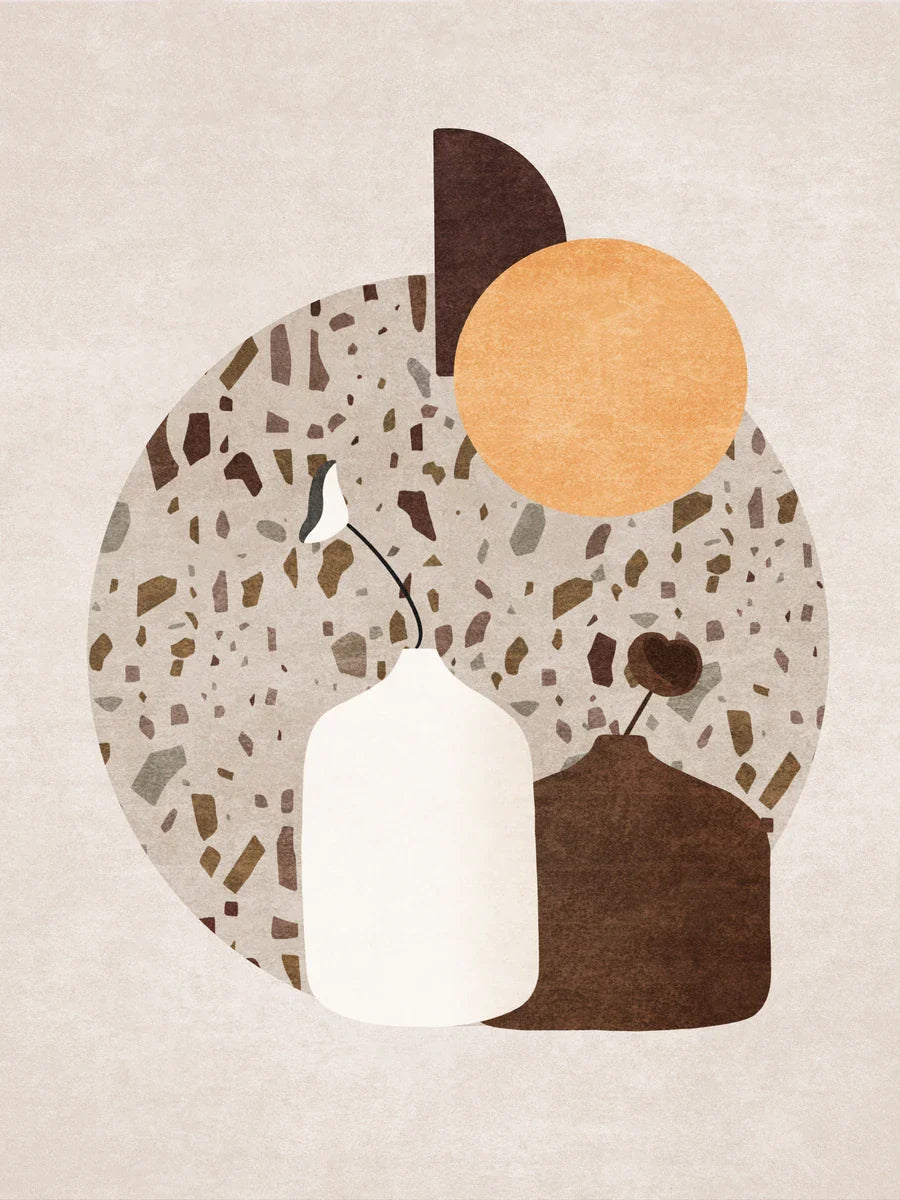Terrazzo and Vases Poster