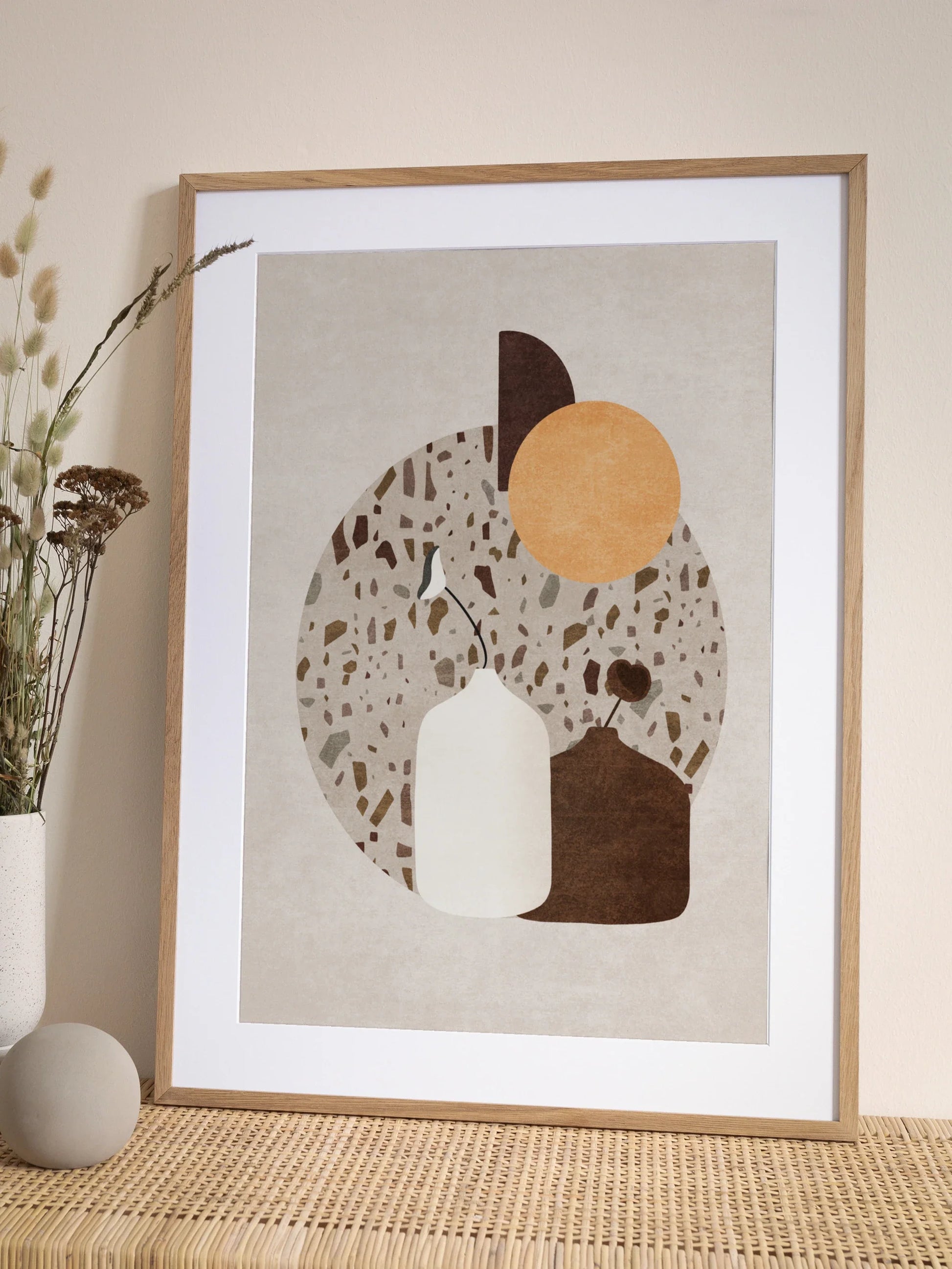 Terrazzo and Vases Poster