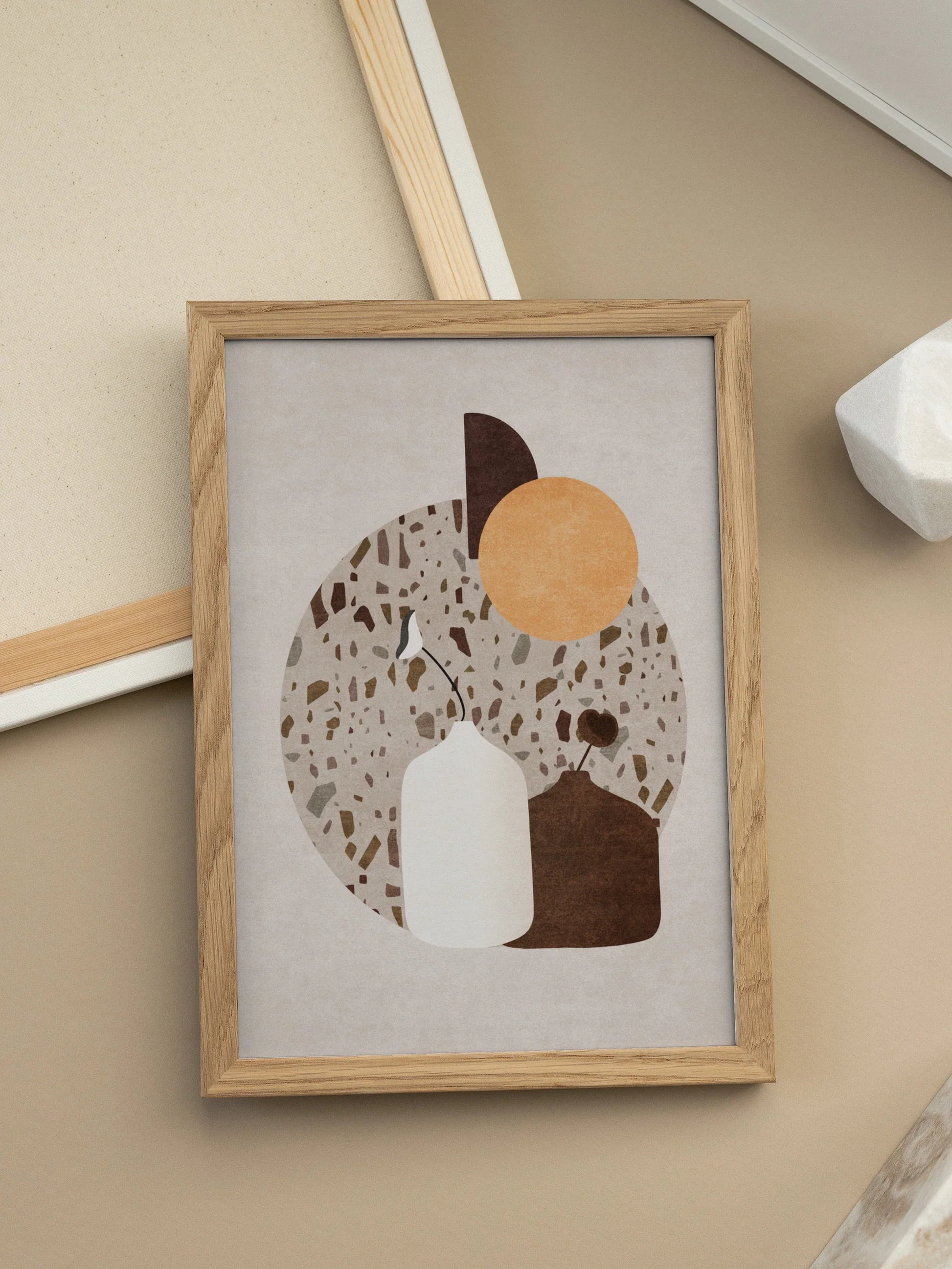 Terrazzo and Vases Poster