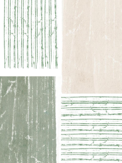 Ein quadratisches Muster in Grün und Beige mit strukturierten Farben.
