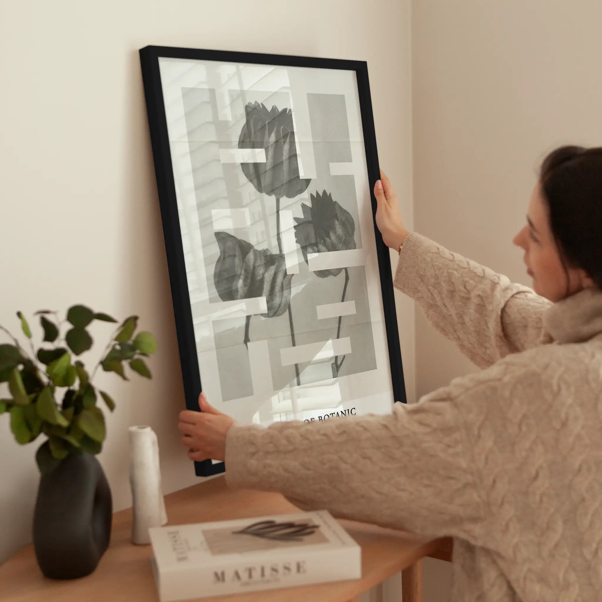 The Art of Botanic No1 wird aufgehängt