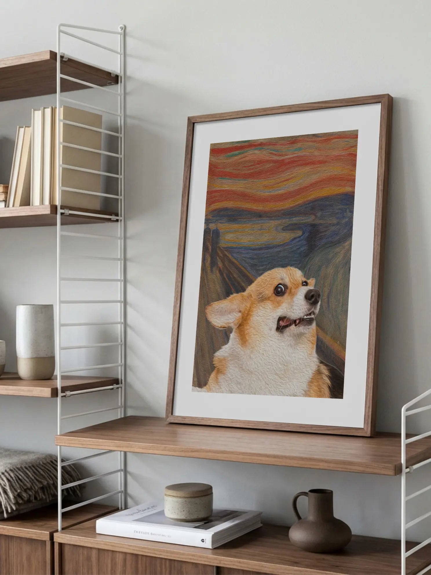 The Scream Corgi Poster