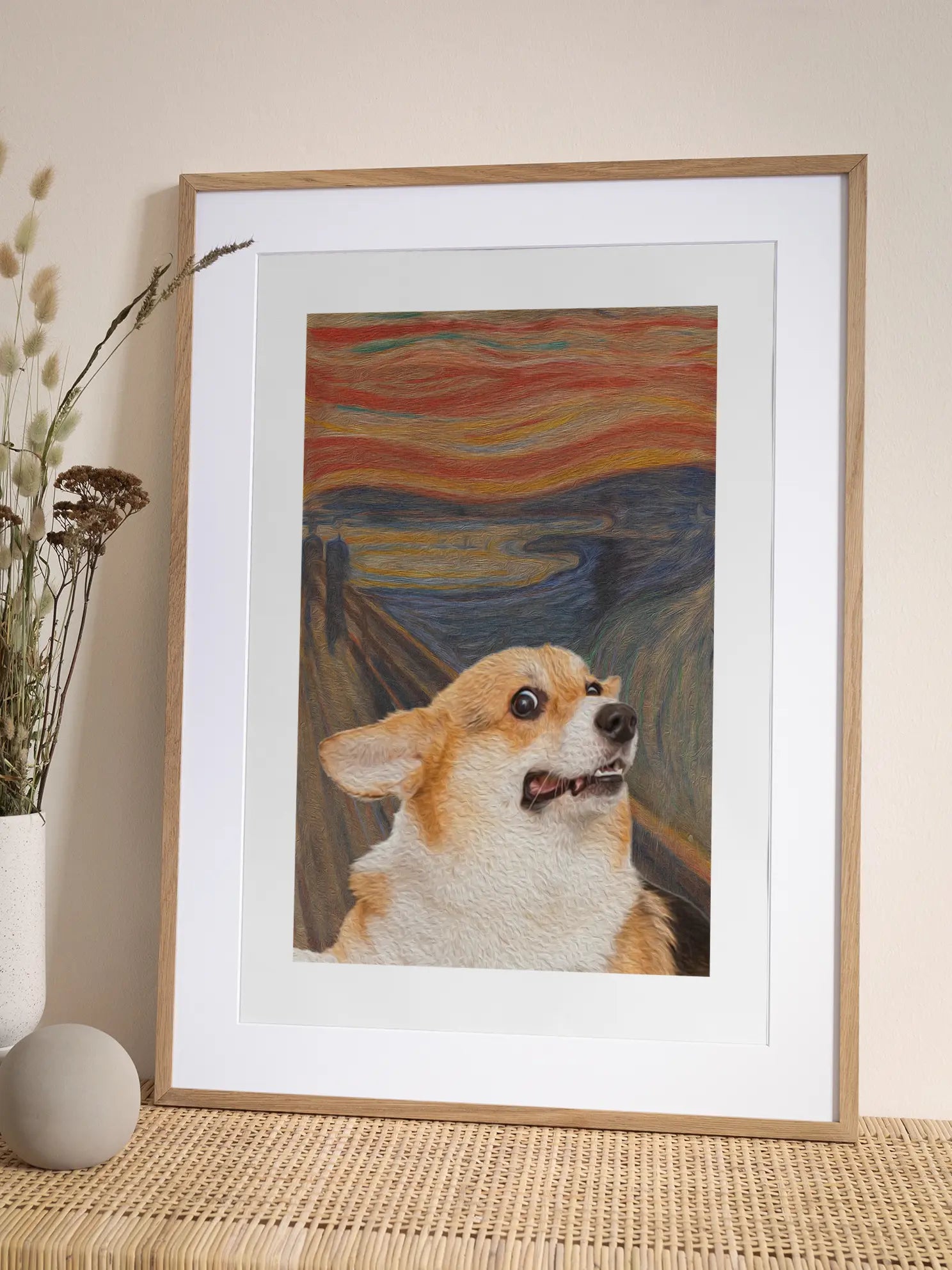 The Scream Corgi Poster