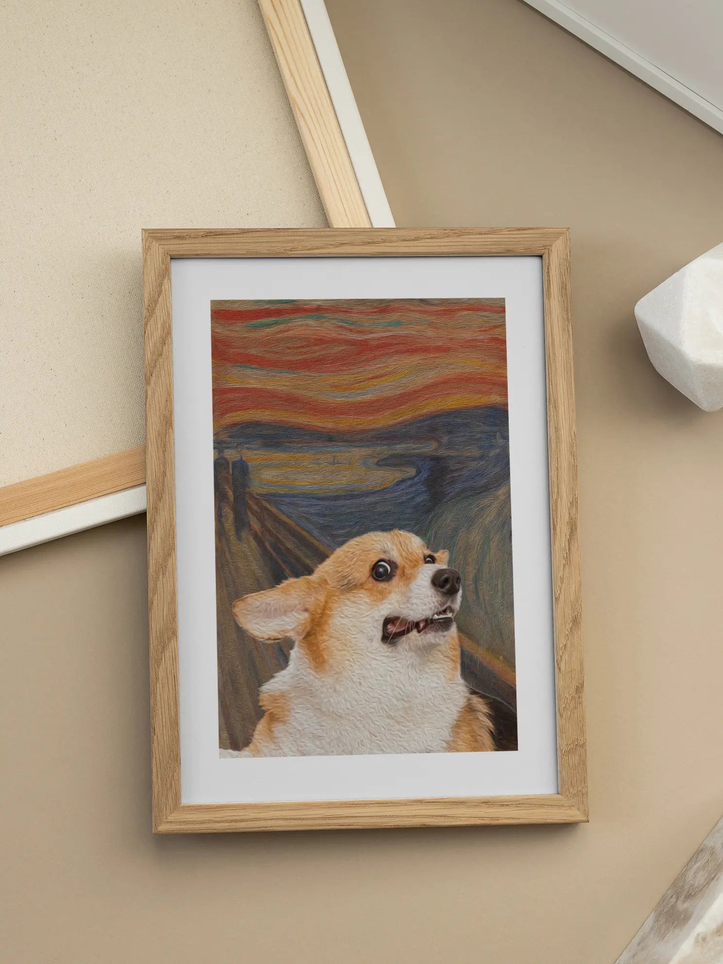 The Scream Corgi Poster