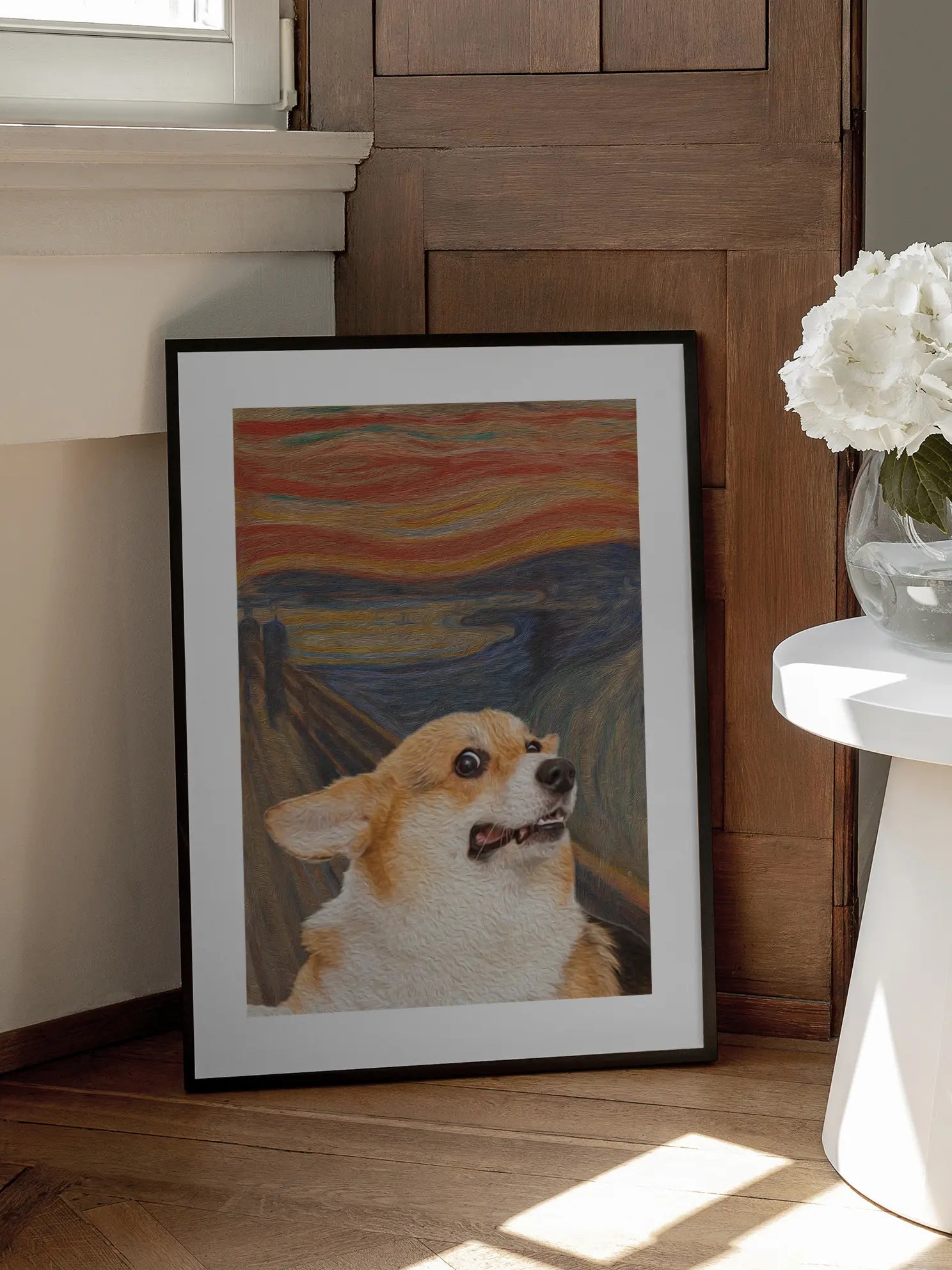 The Scream Corgi Poster