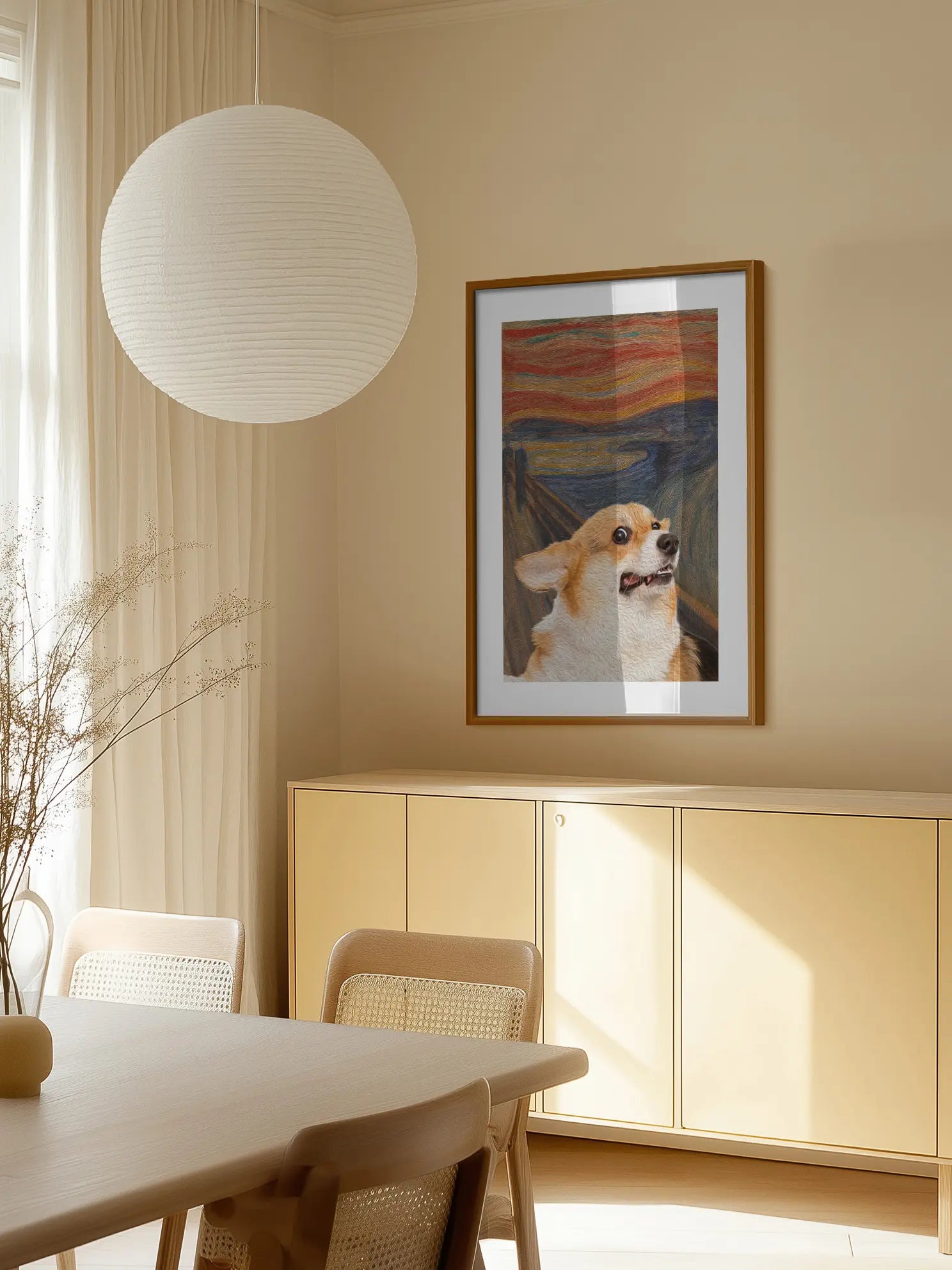 The Scream Corgi Poster