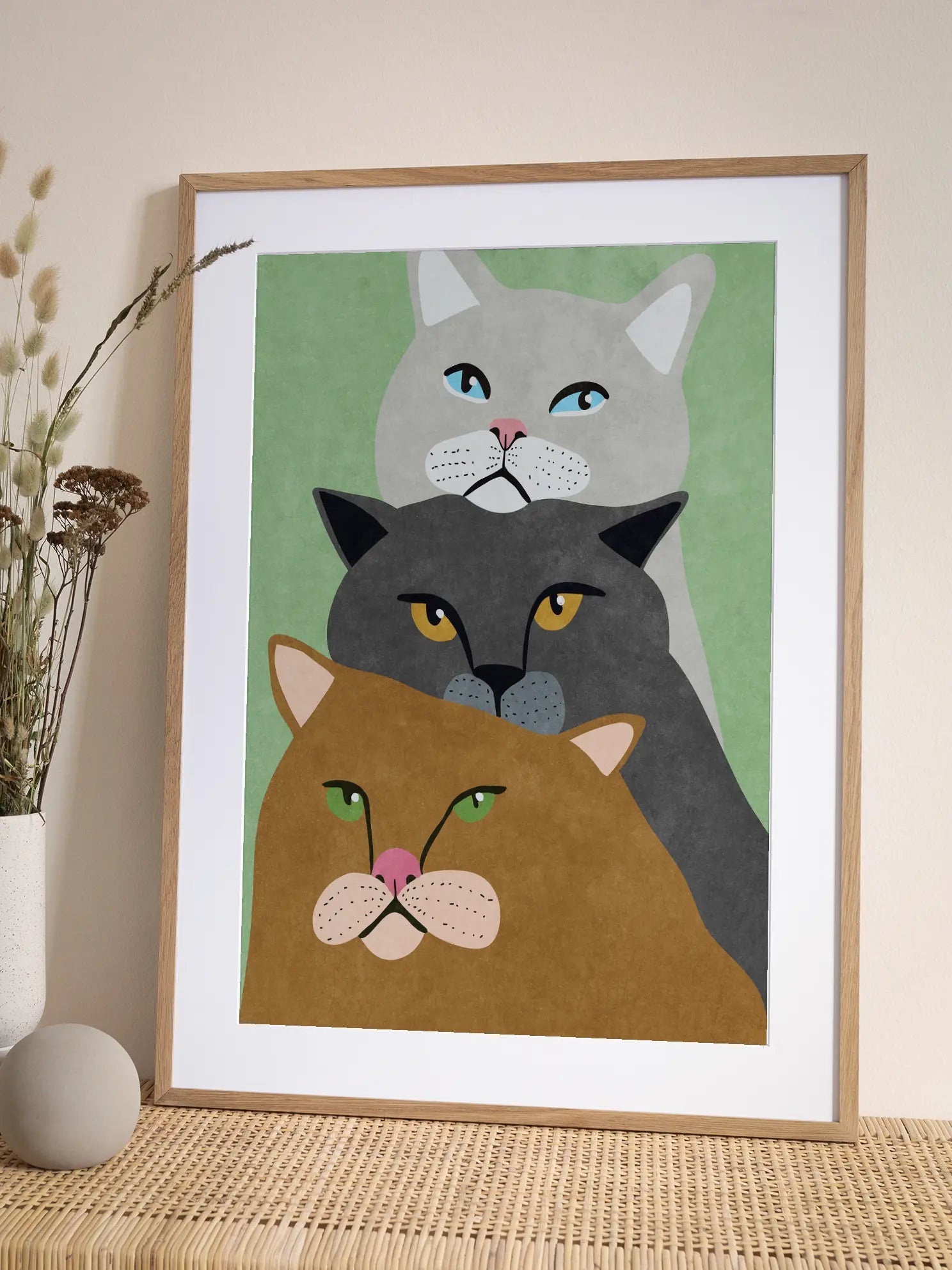 Three Cats Poster