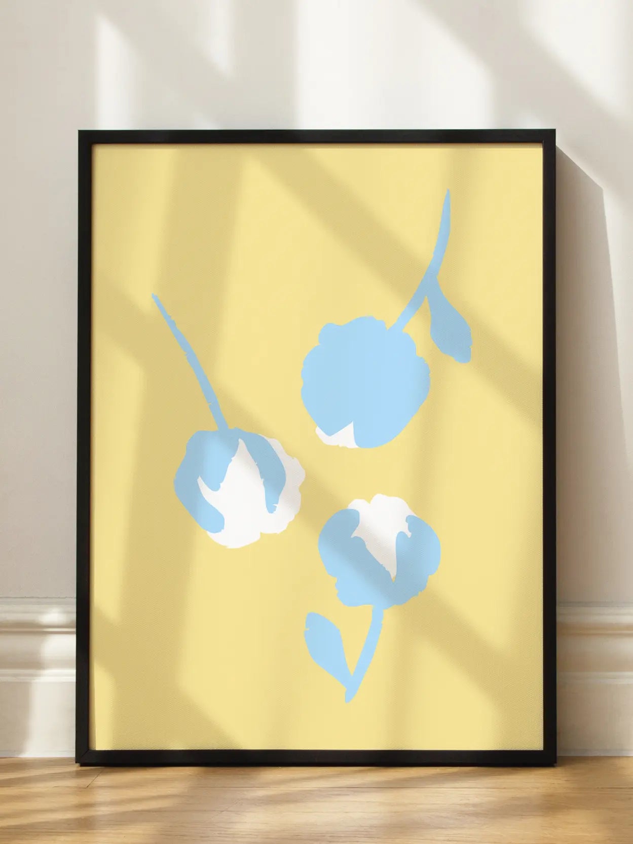 Three Light Blue Flower Buds