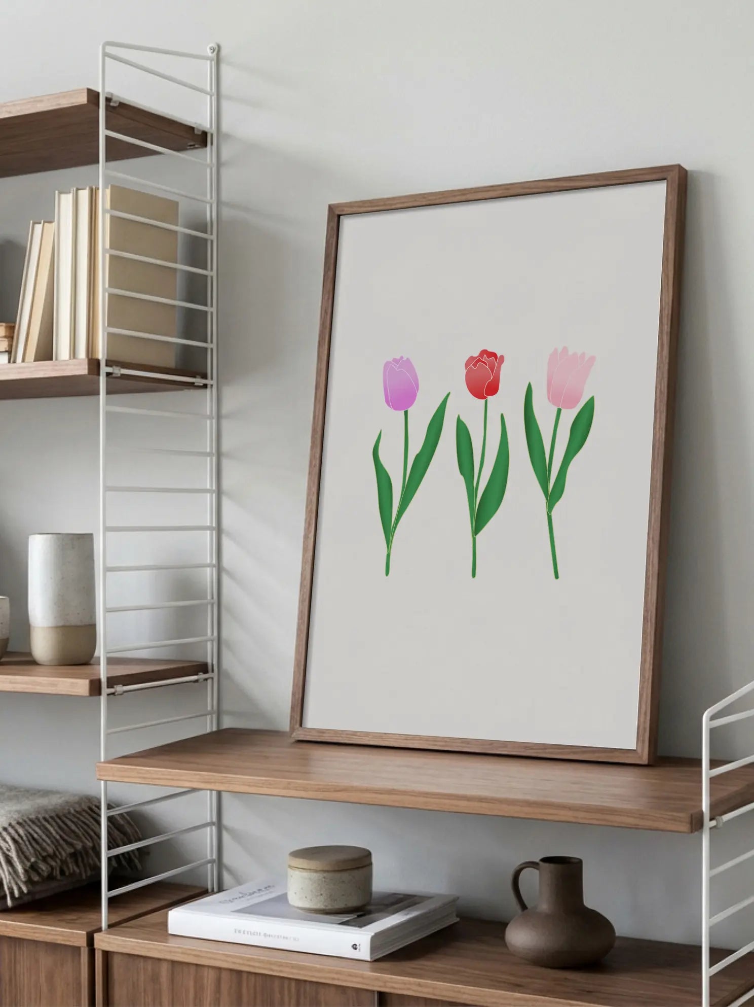 Three Spring Tulips Poster