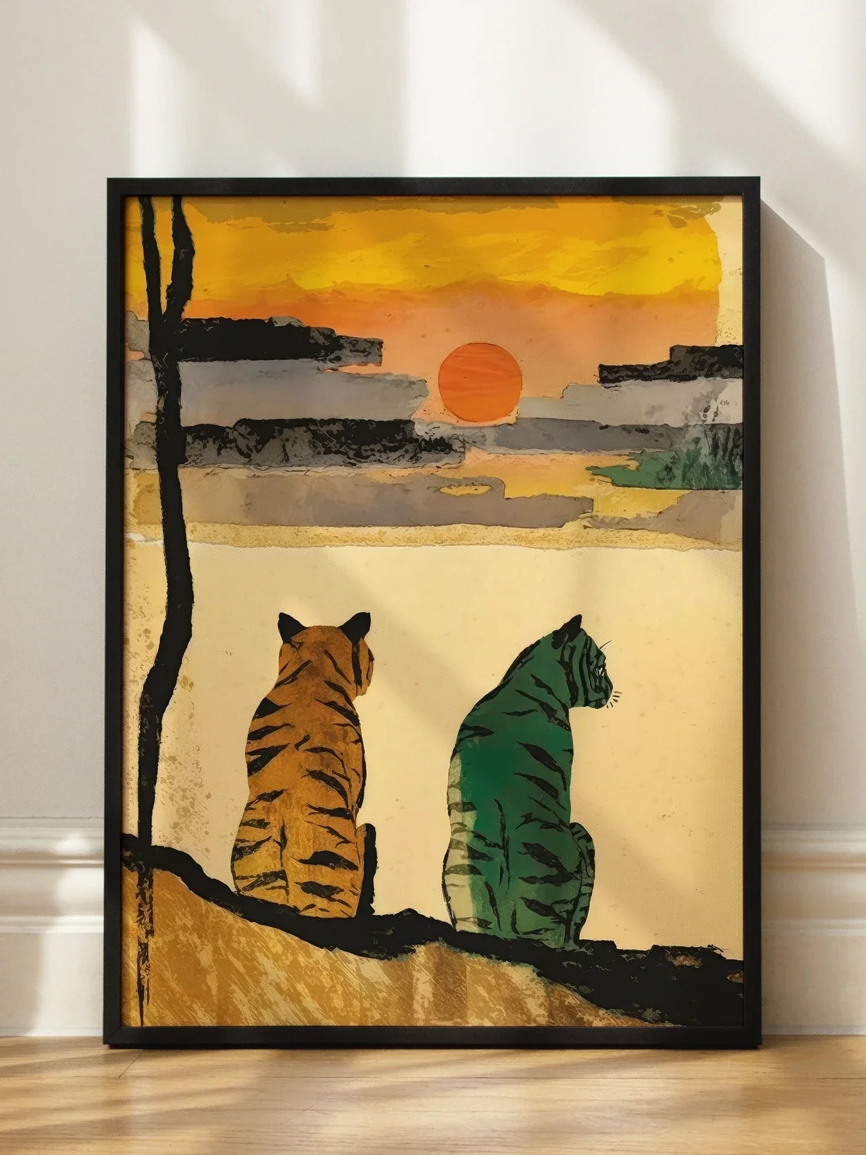 Tiger Sunset Poster