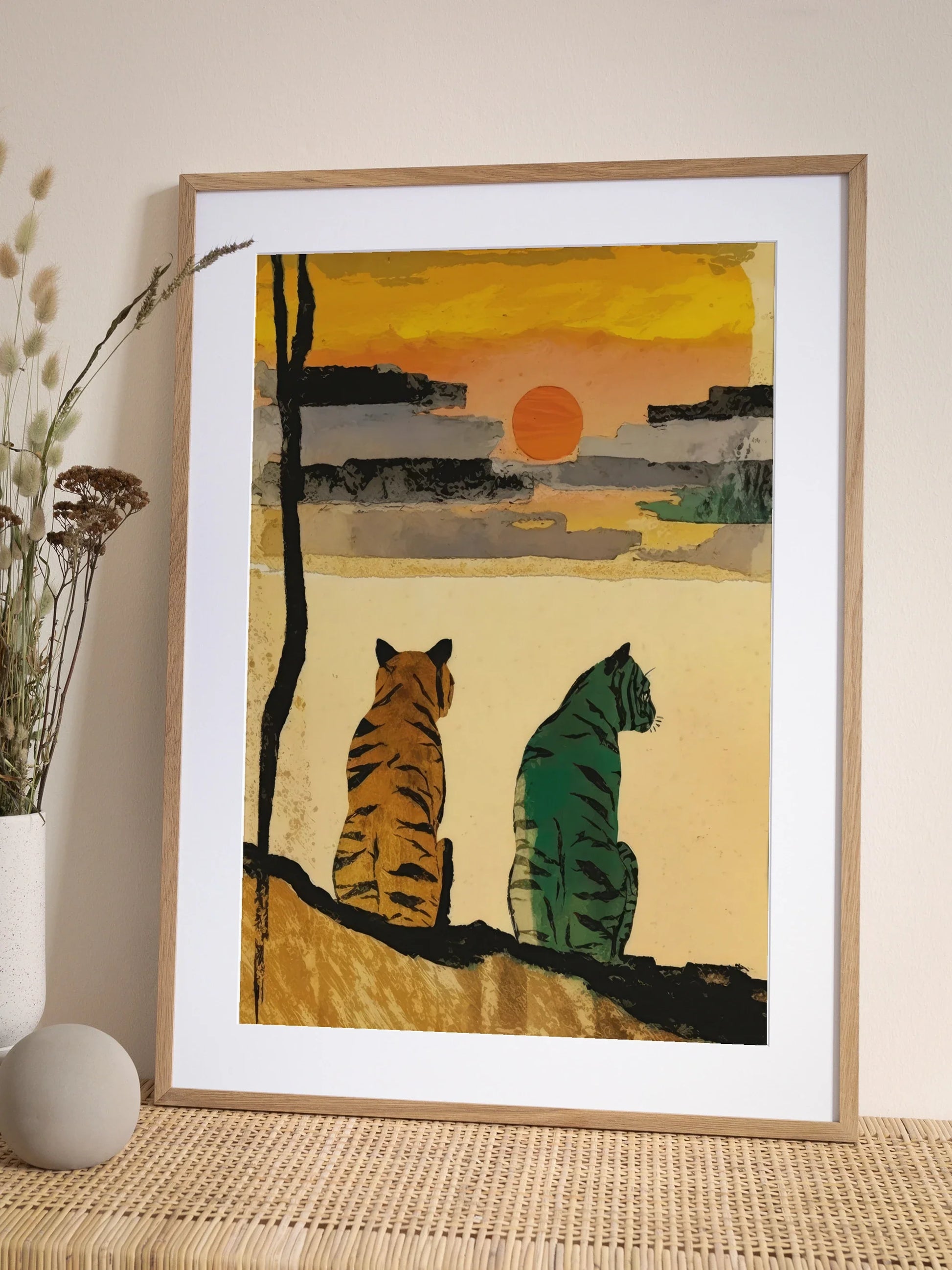 Tiger Sunset Poster
