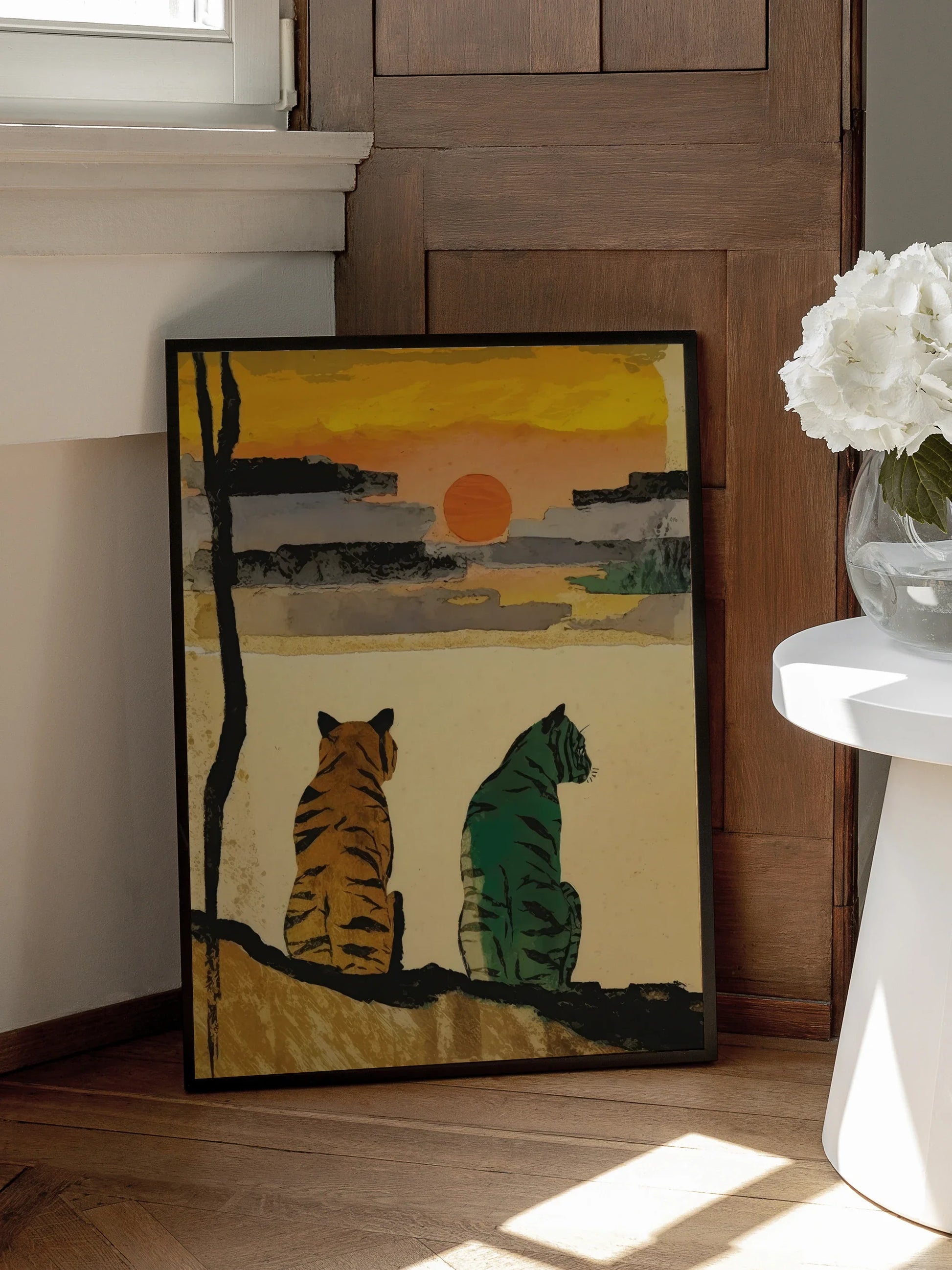 Tiger Sunset Poster