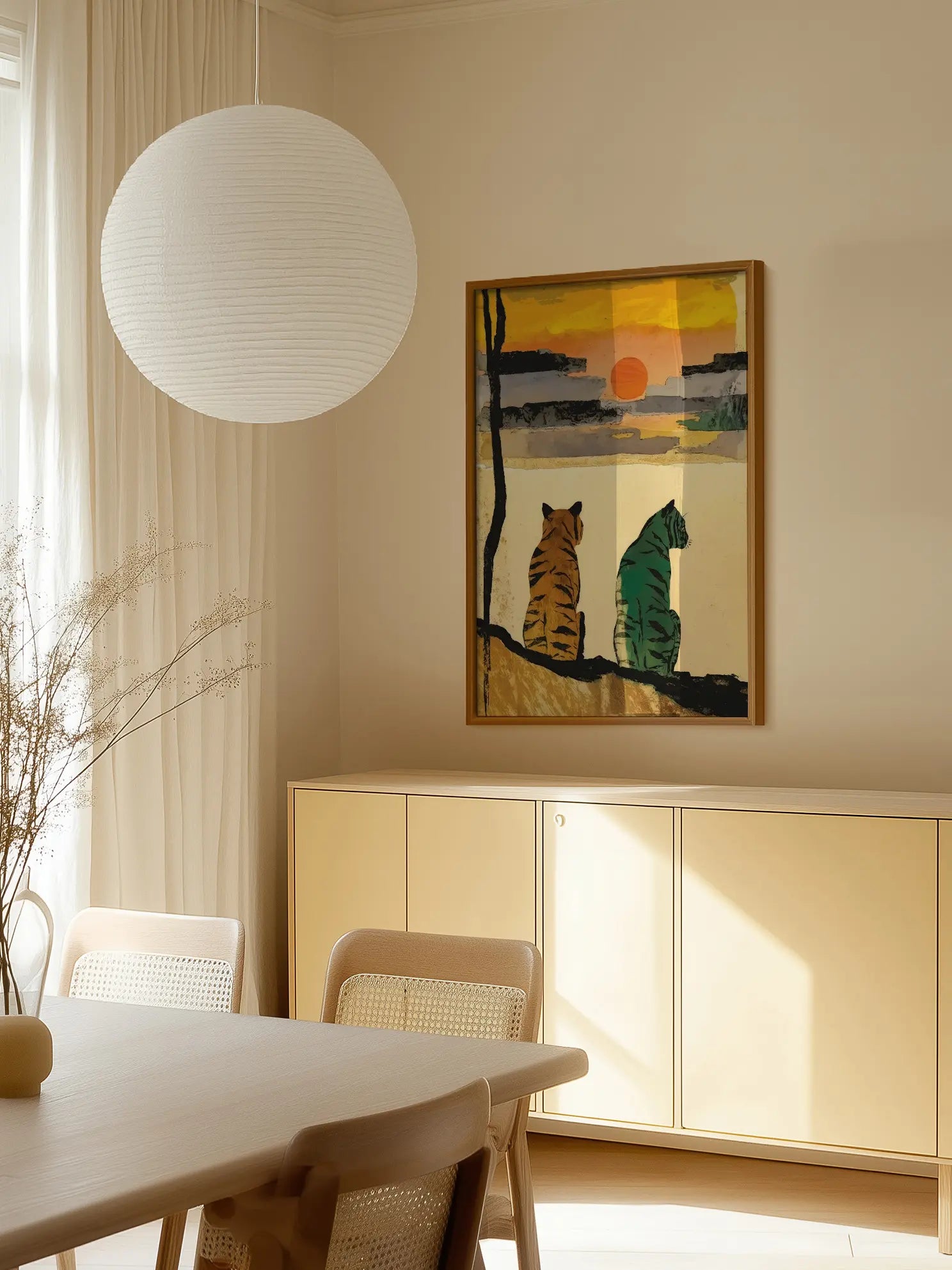 Tiger Sunset Poster