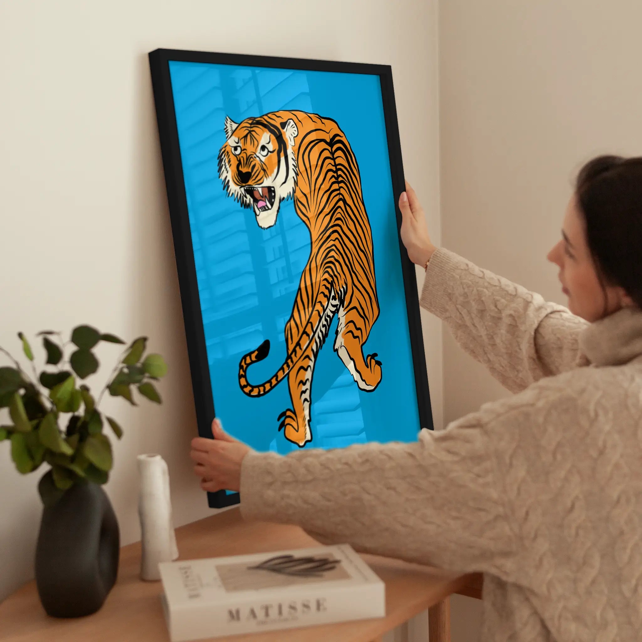 Tiger Turns wird aufgehängt