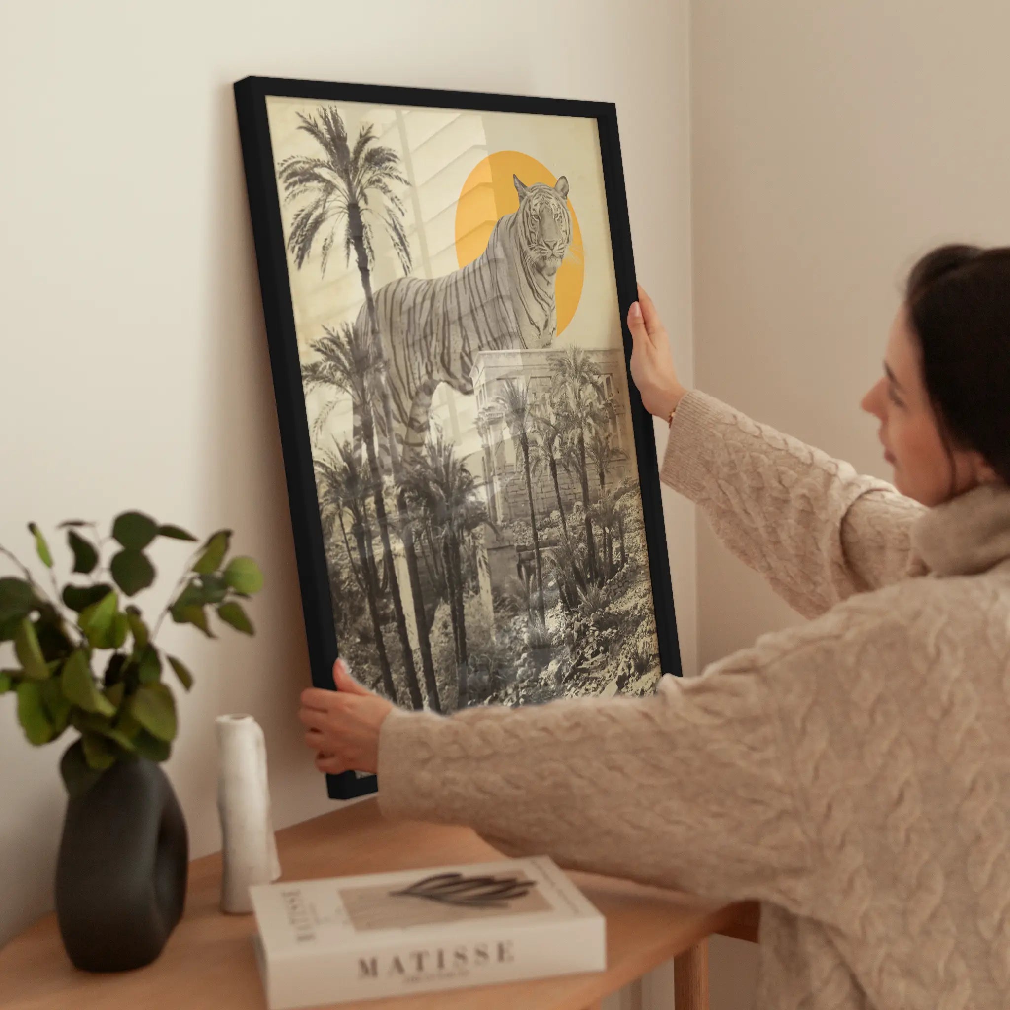 Tiger in the Desert wird aufgehängt