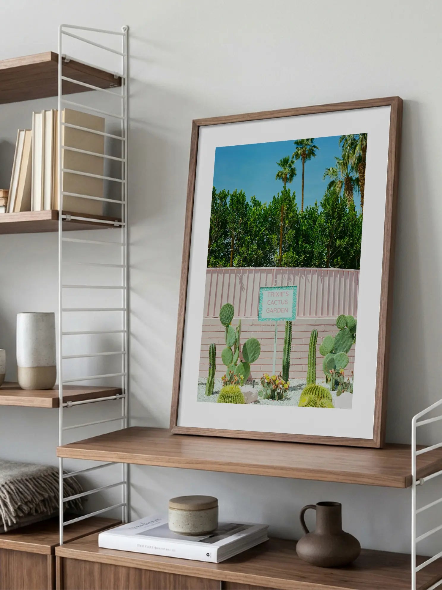 Trixies Cactus Garden Sign Poster