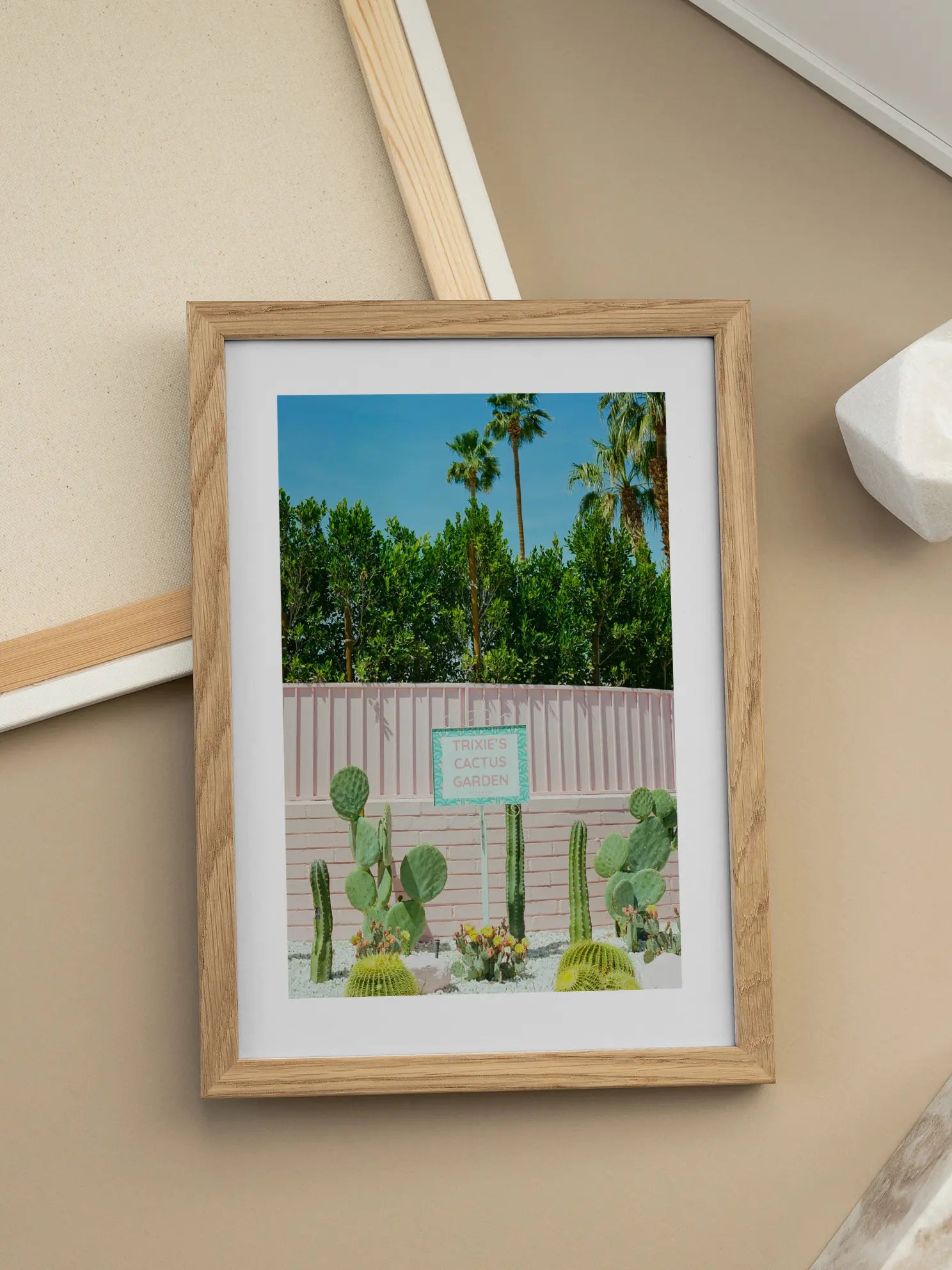 Trixies Cactus Garden Sign Poster