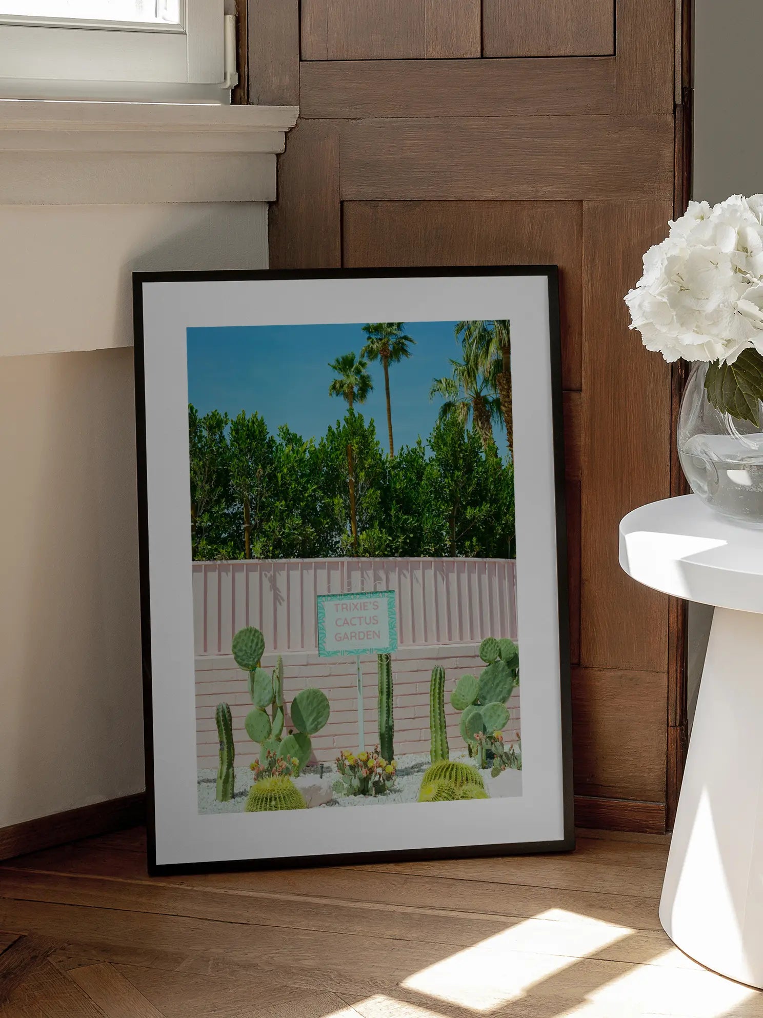 Trixies Cactus Garden Sign Poster