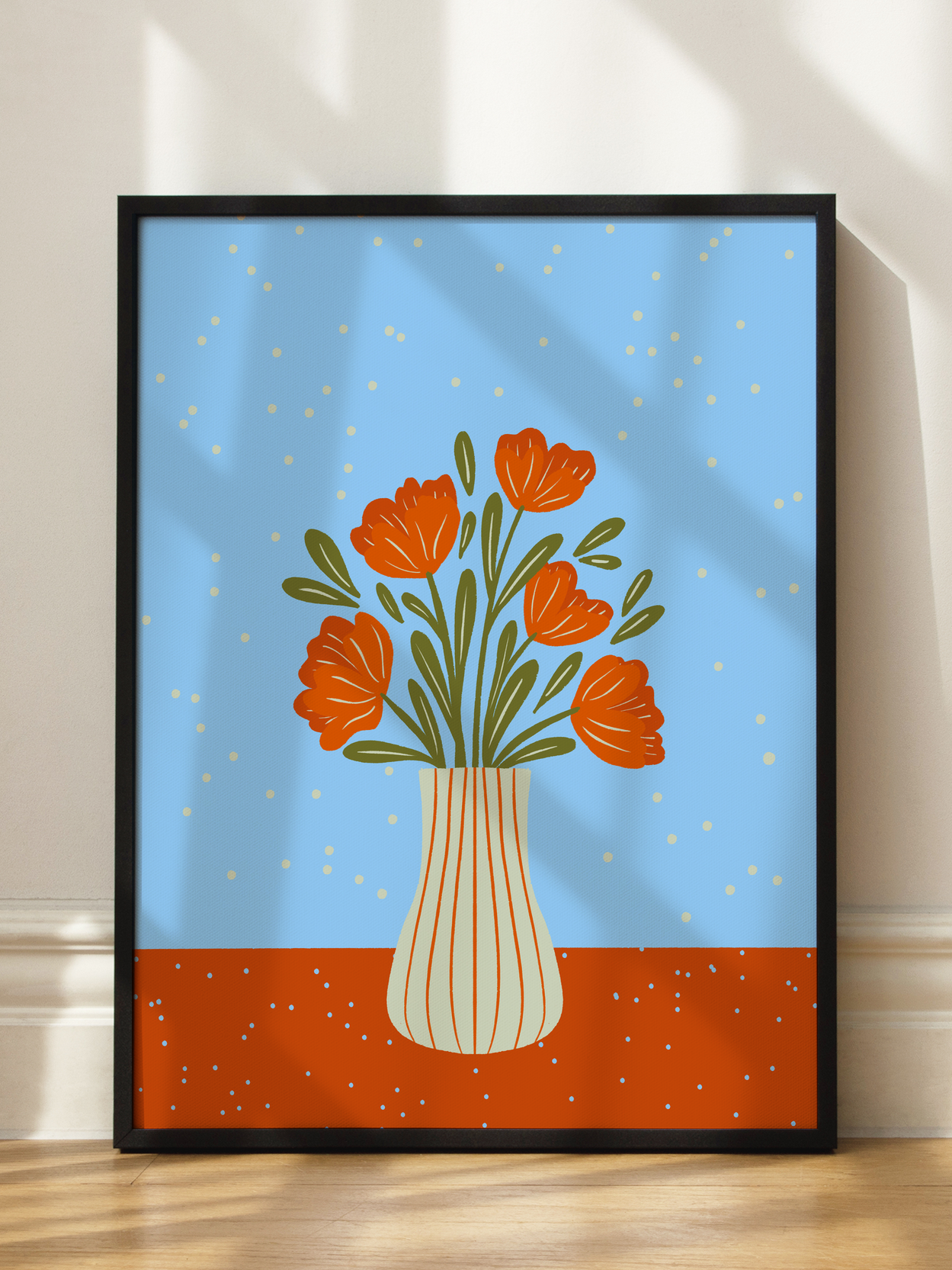 Tulips in a Vase Illustration