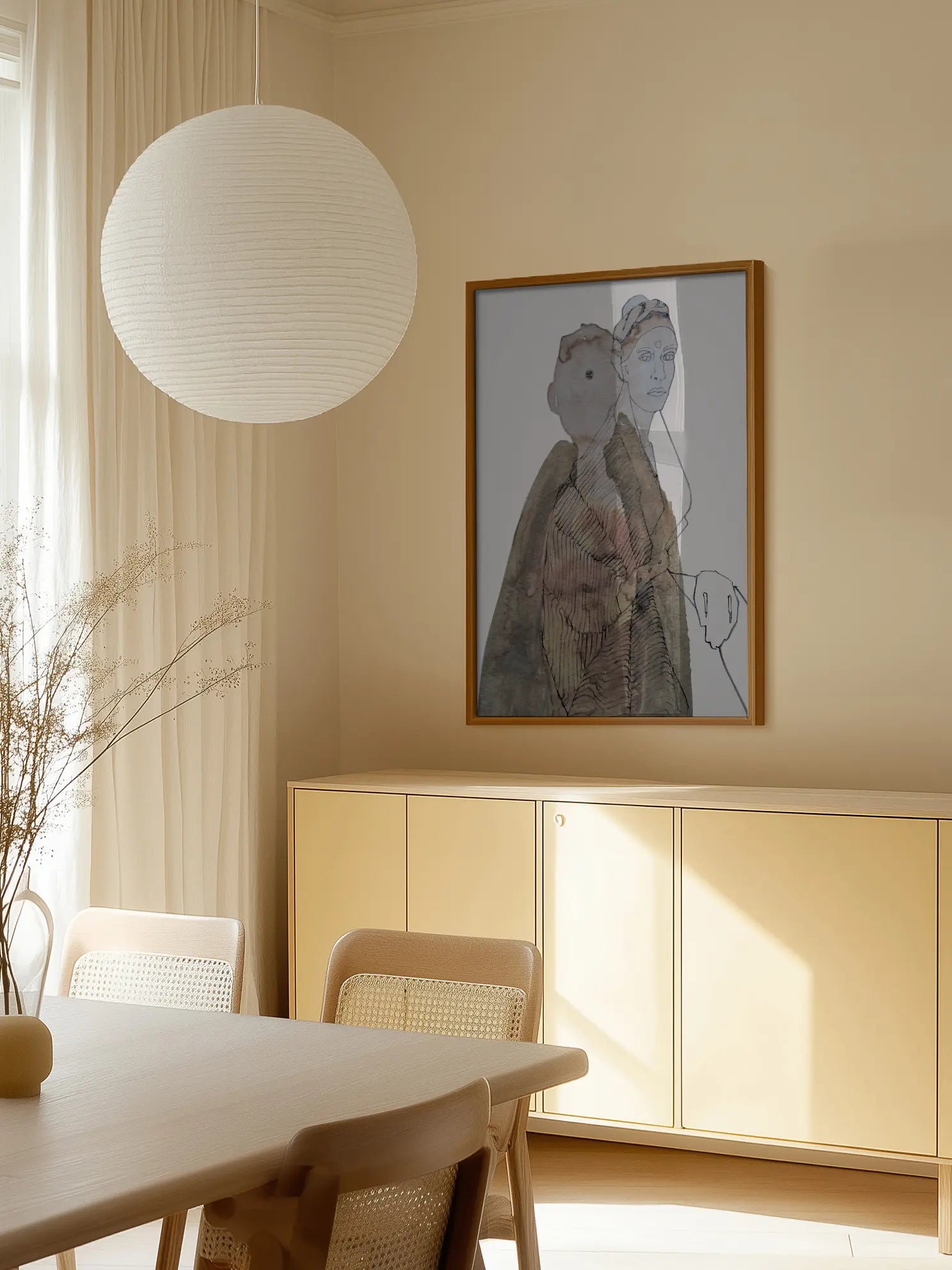 Two Women in Brown Jacket Poster
