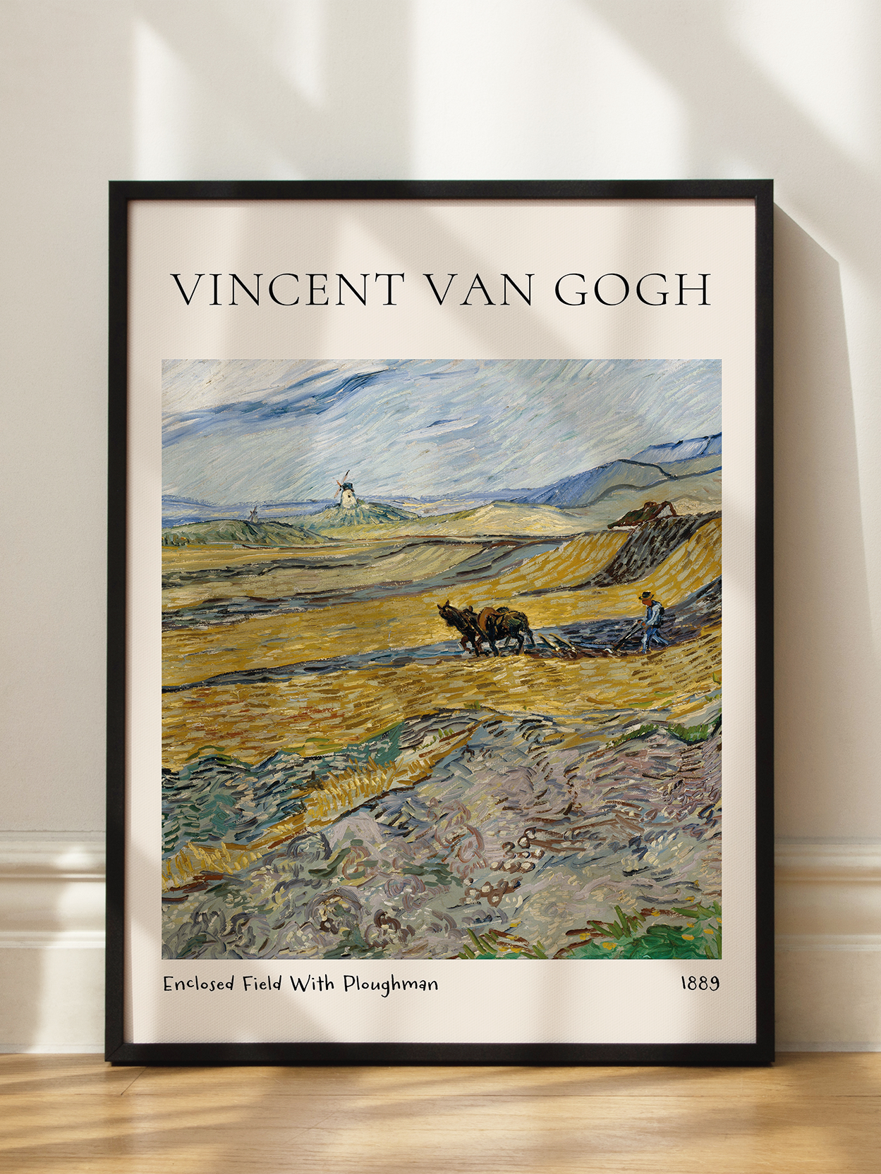 Van Gogh — Enclosed Field with Ploughman