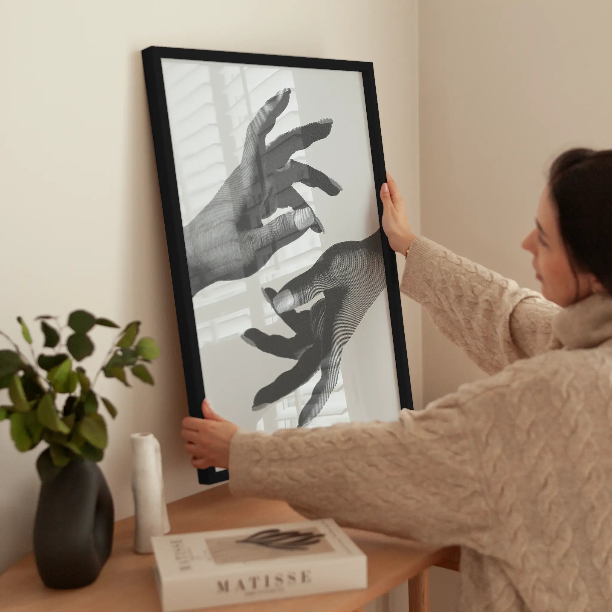 Vintage Hands wird aufgehängt