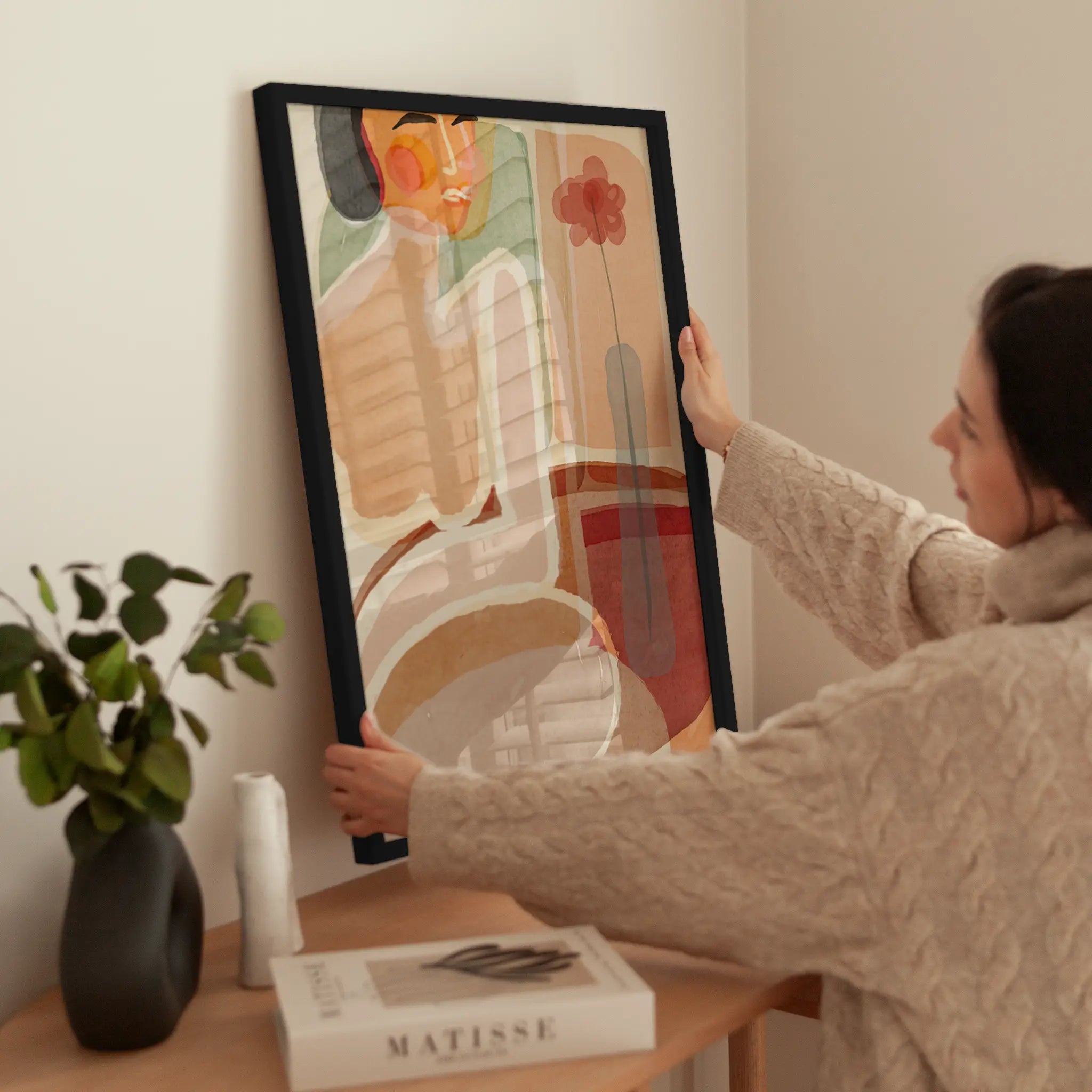 Warm Reflection wird aufgehängt