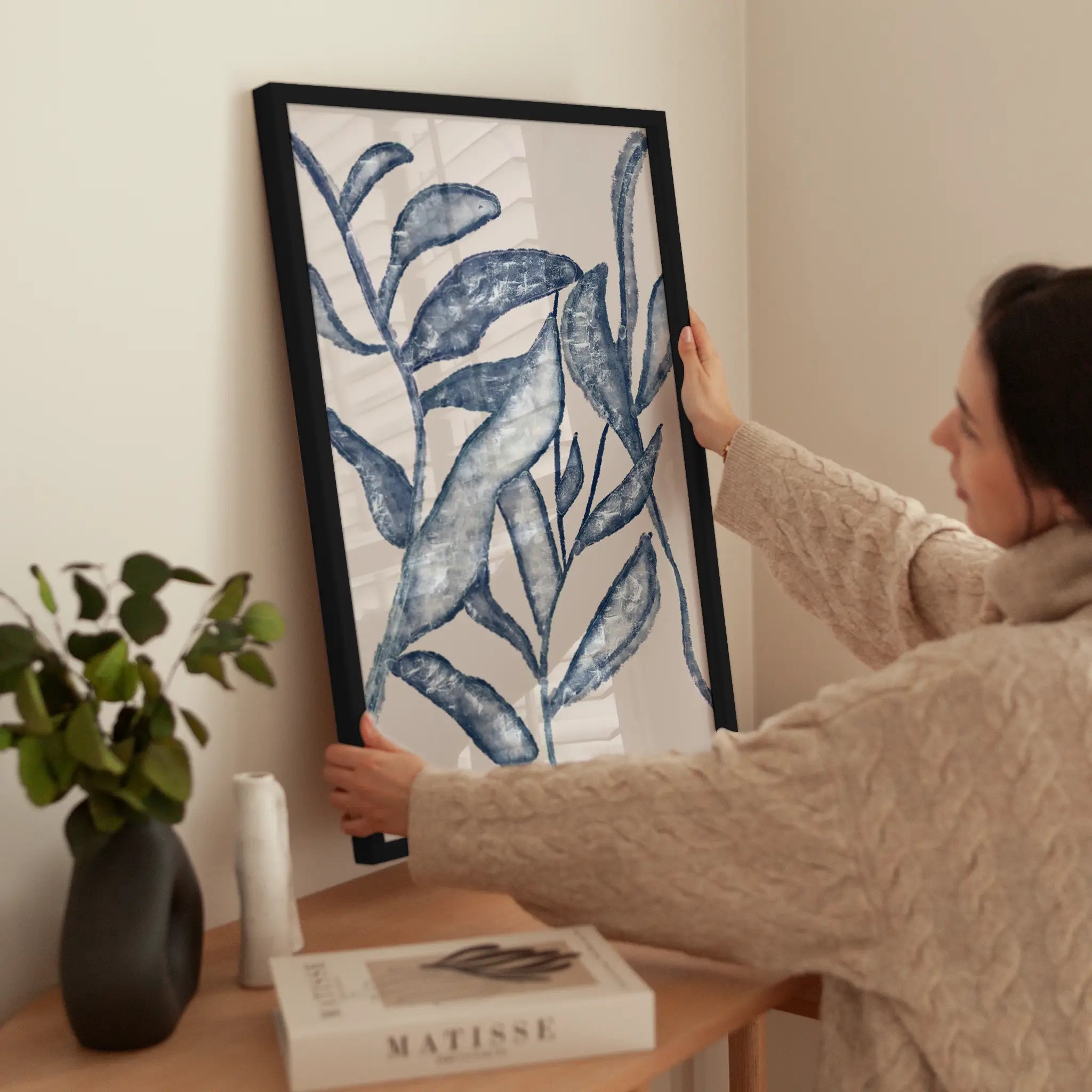 Watercolor Flower wird aufgehängt
