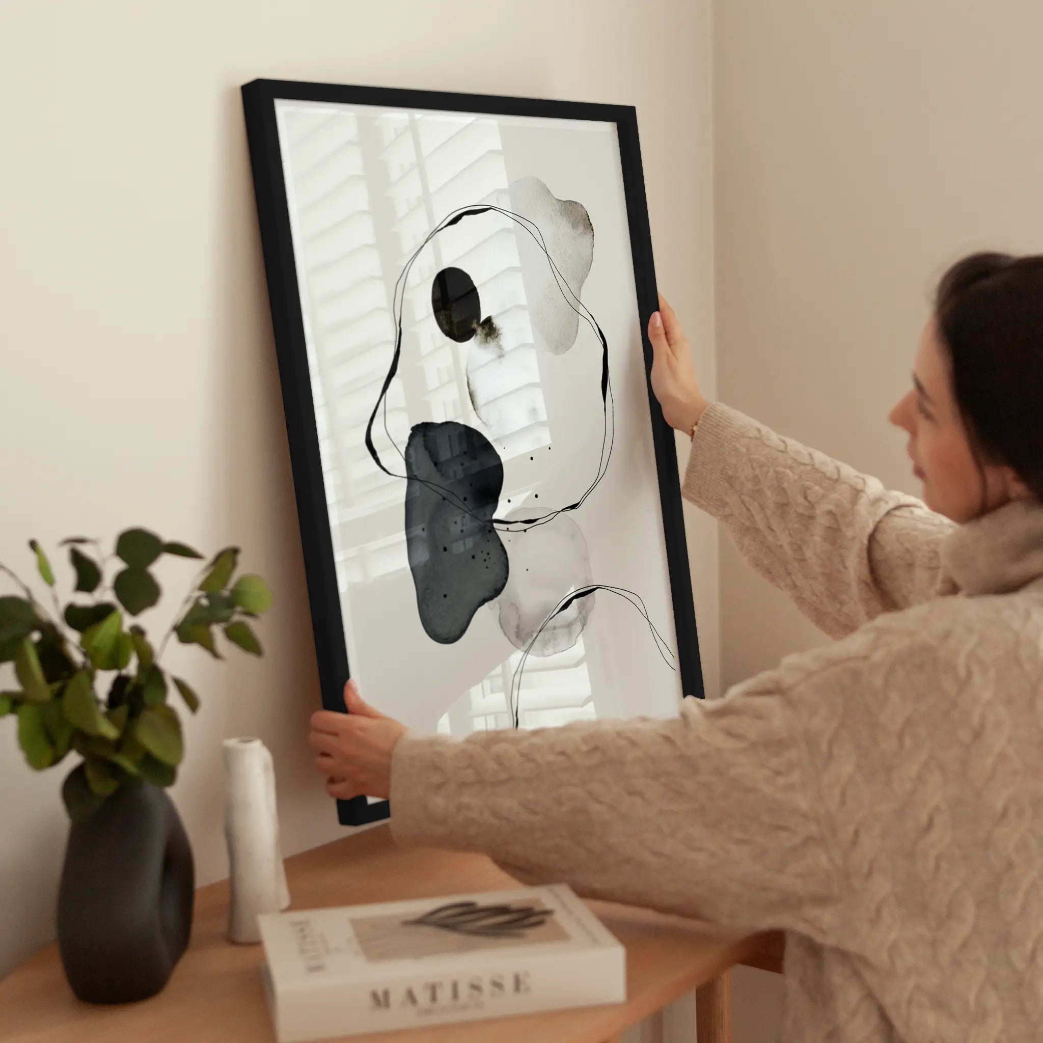 Watercolor Strokes wird aufgehängt