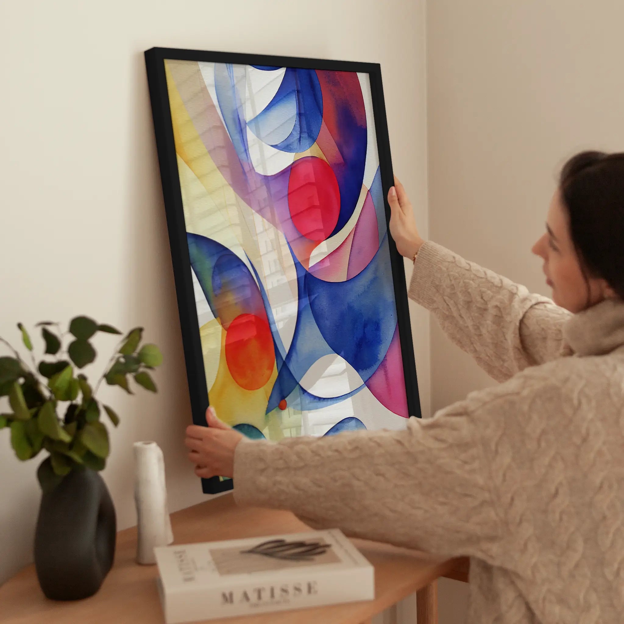 Watercolor Symphony wird aufgehängt