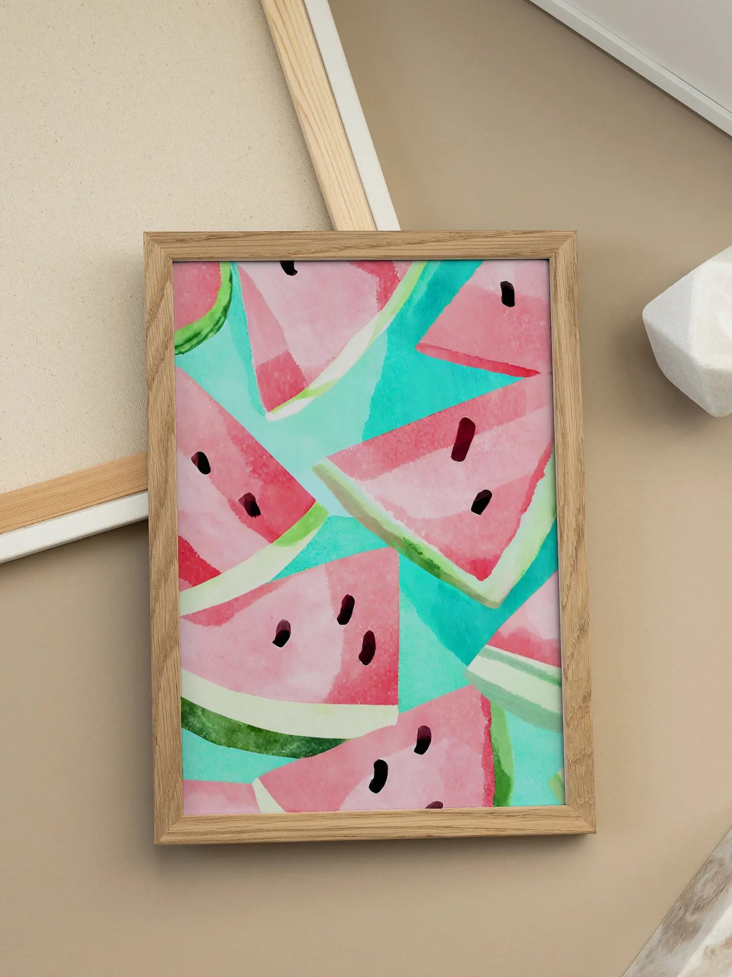 Watermelon Pattern Illustration Poster