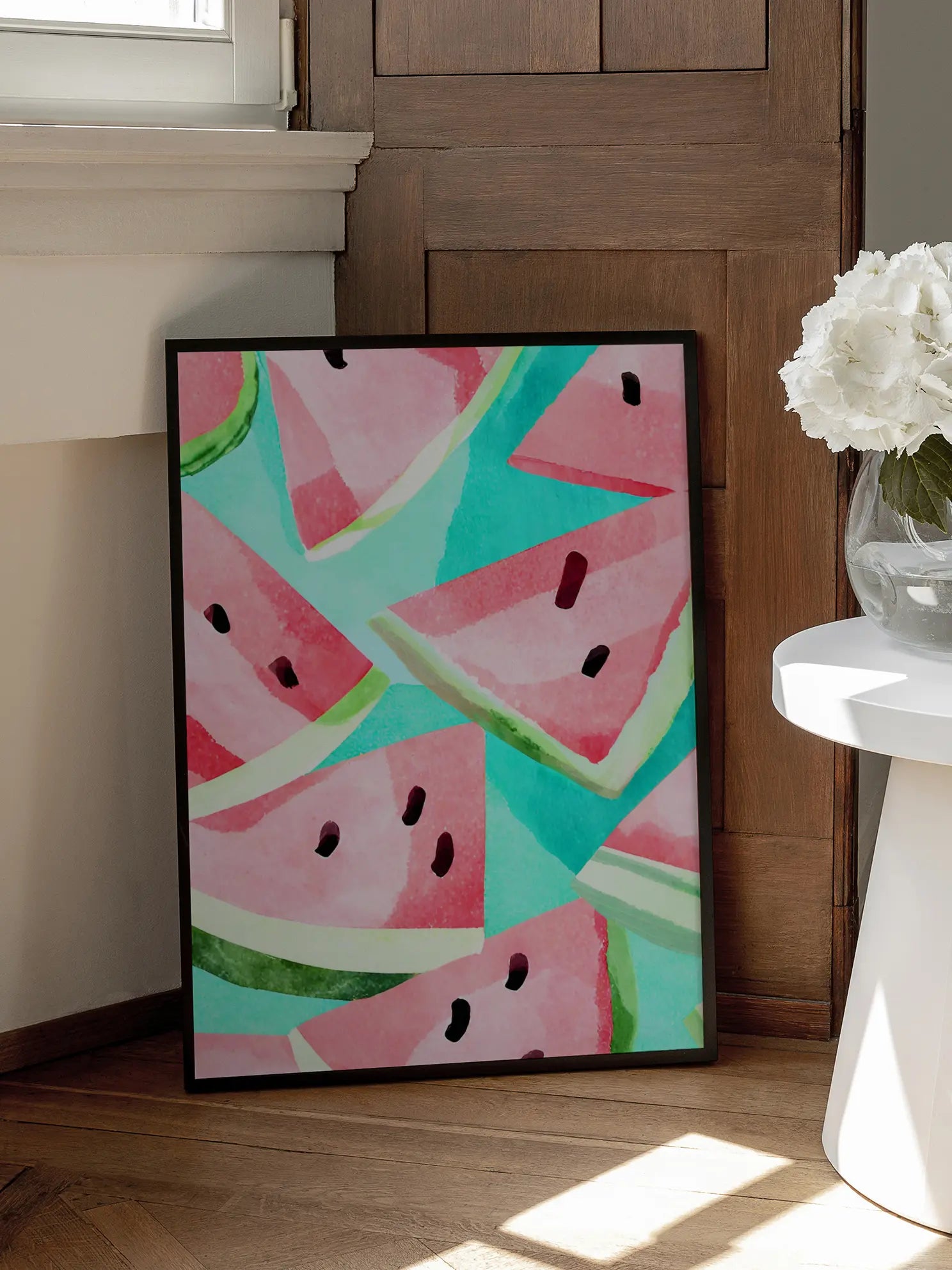 Watermelon Pattern Illustration Poster