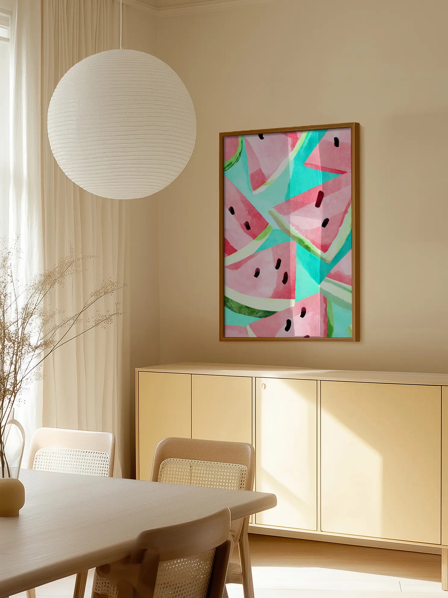 Watermelon Pattern Illustration Poster