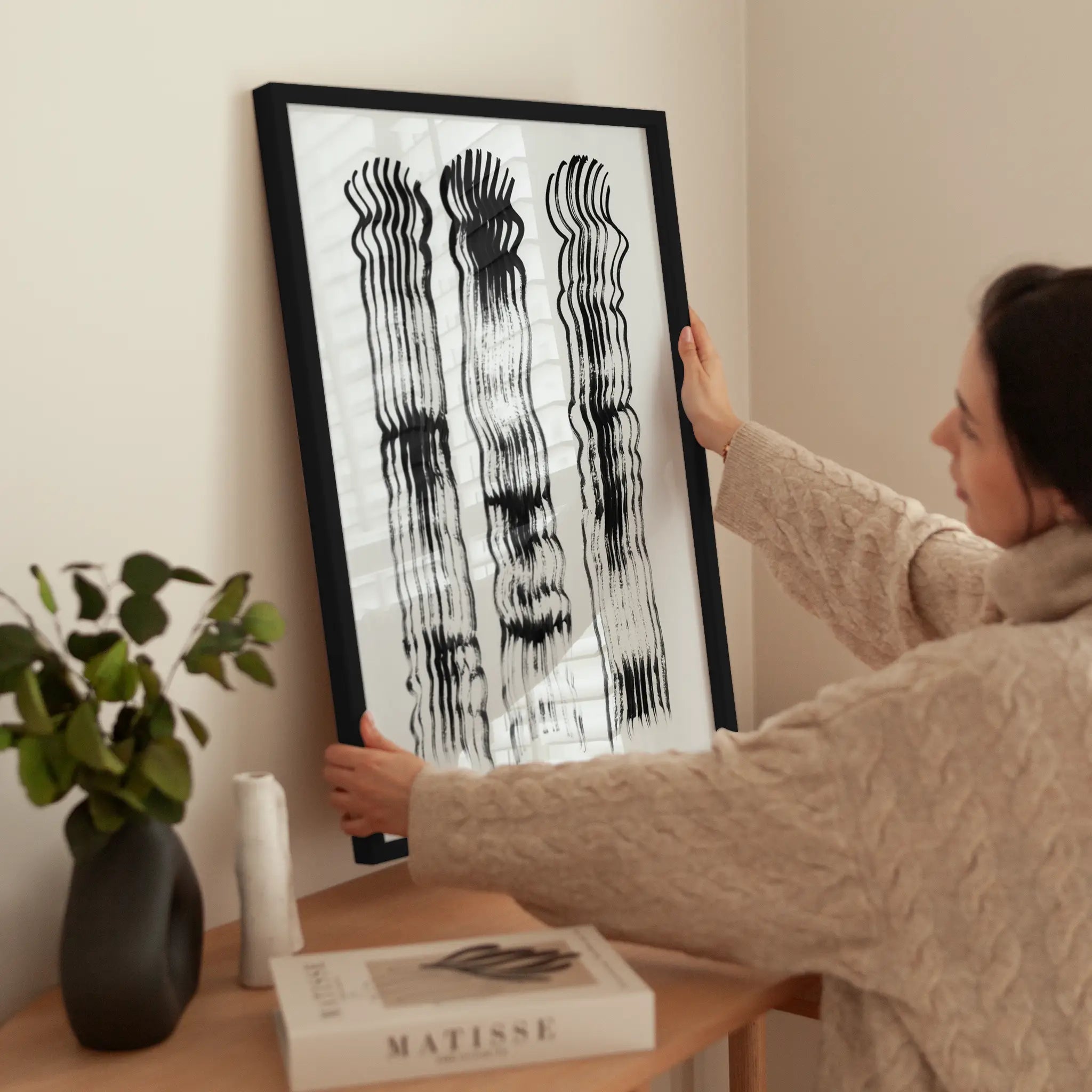 Wavy Lines wird aufgehängt