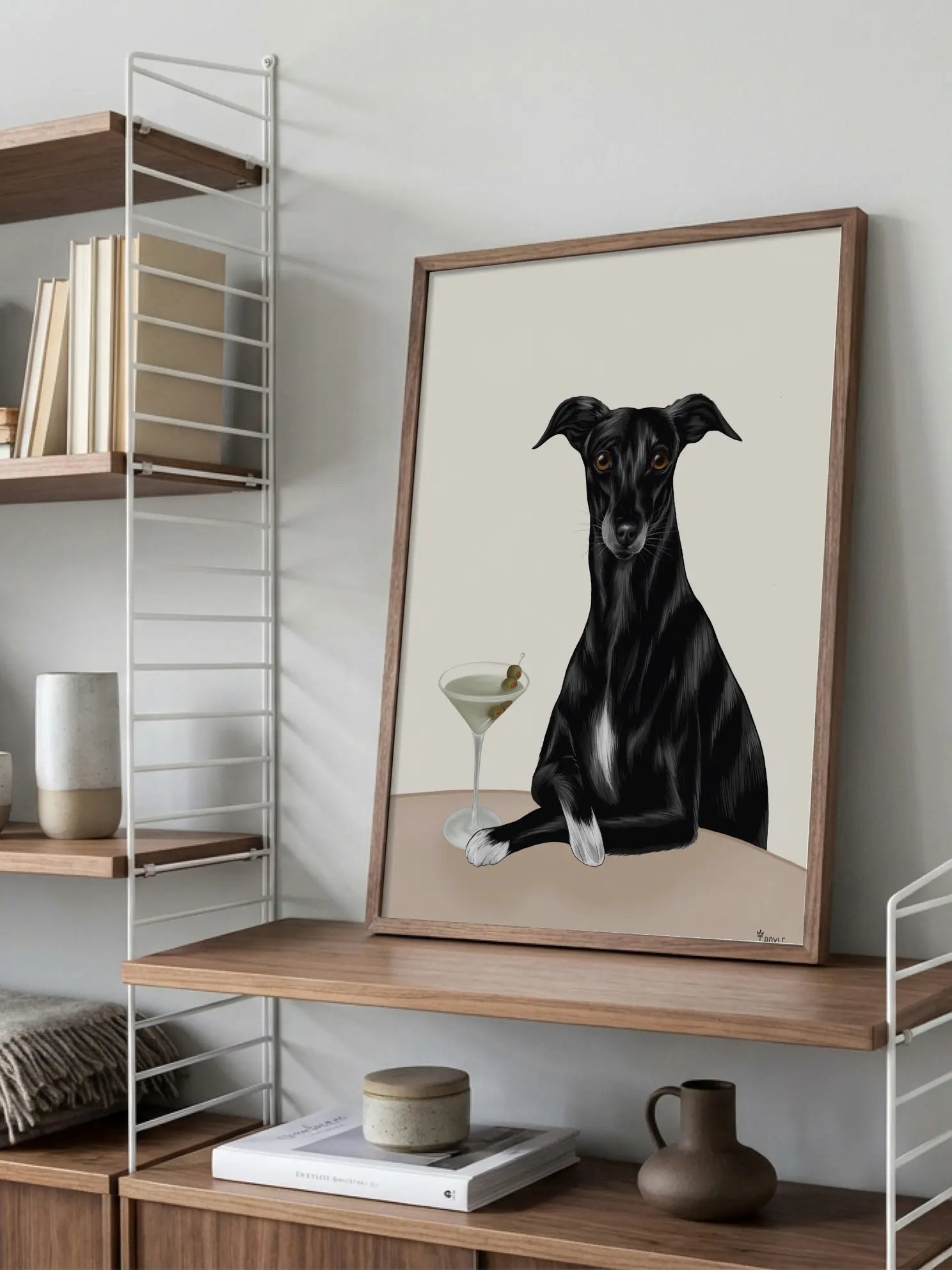 Whippet Martini Poster