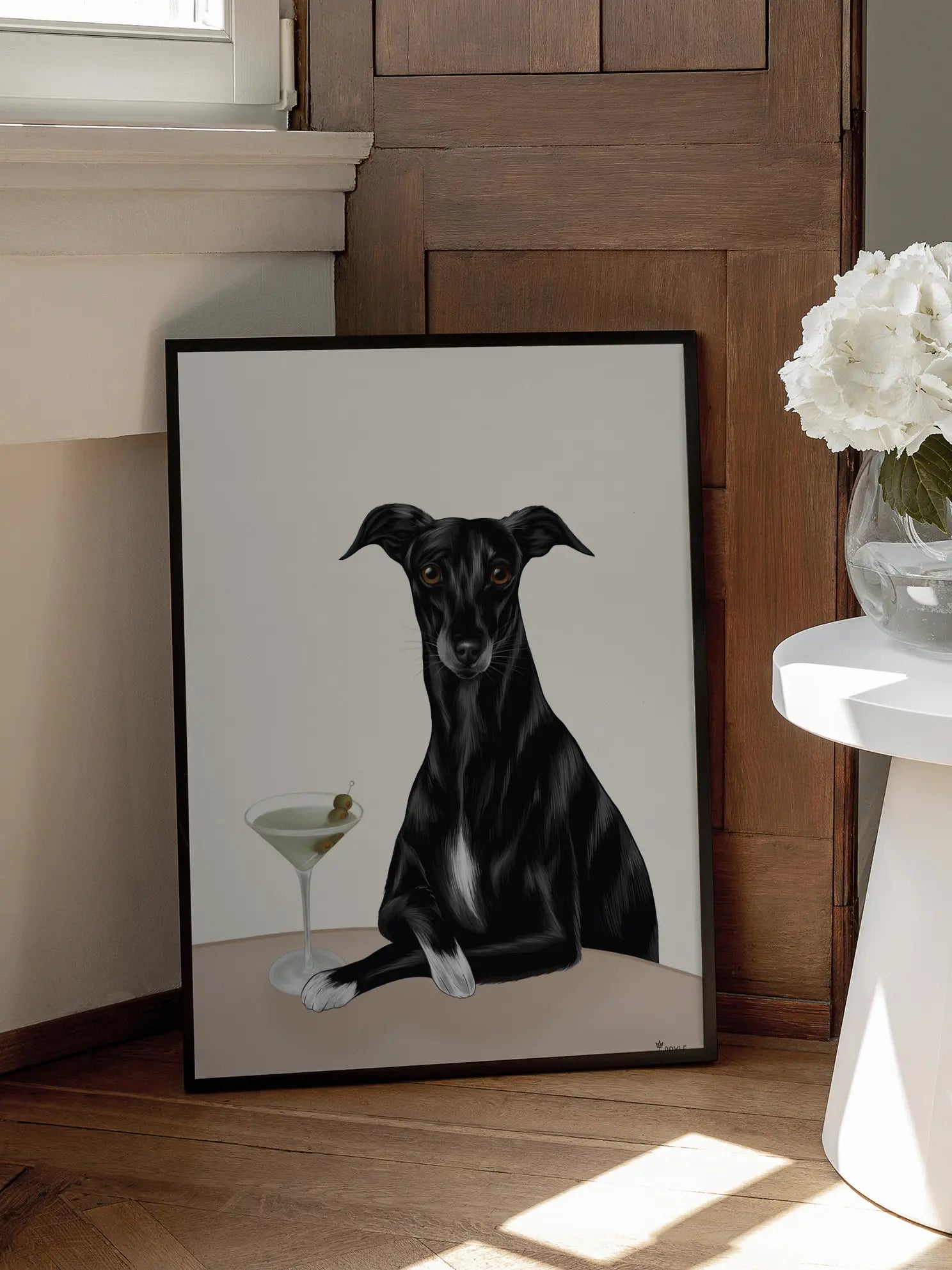 Whippet Martini Poster