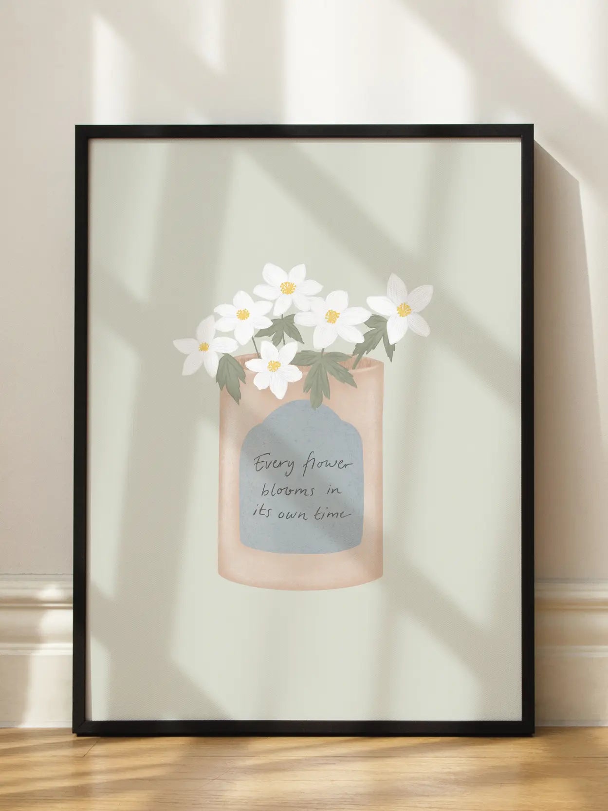 White Anemones In Quote Vase