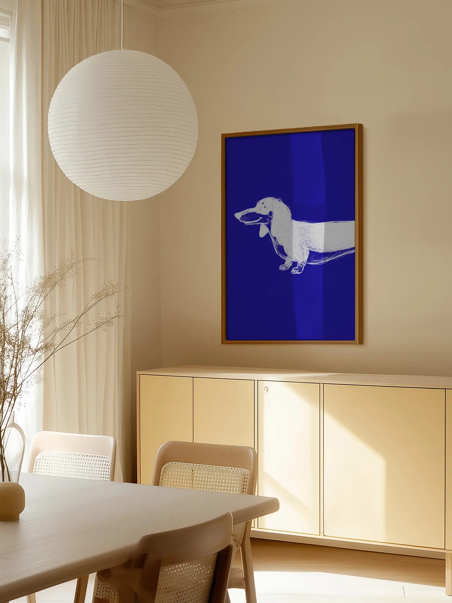 White Dachshund Poster