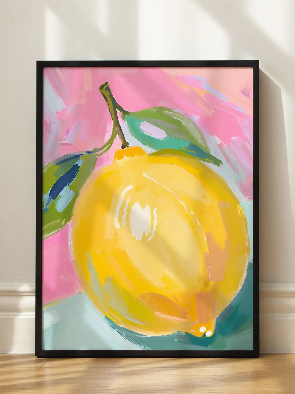 Whole Lemon Painting Poster