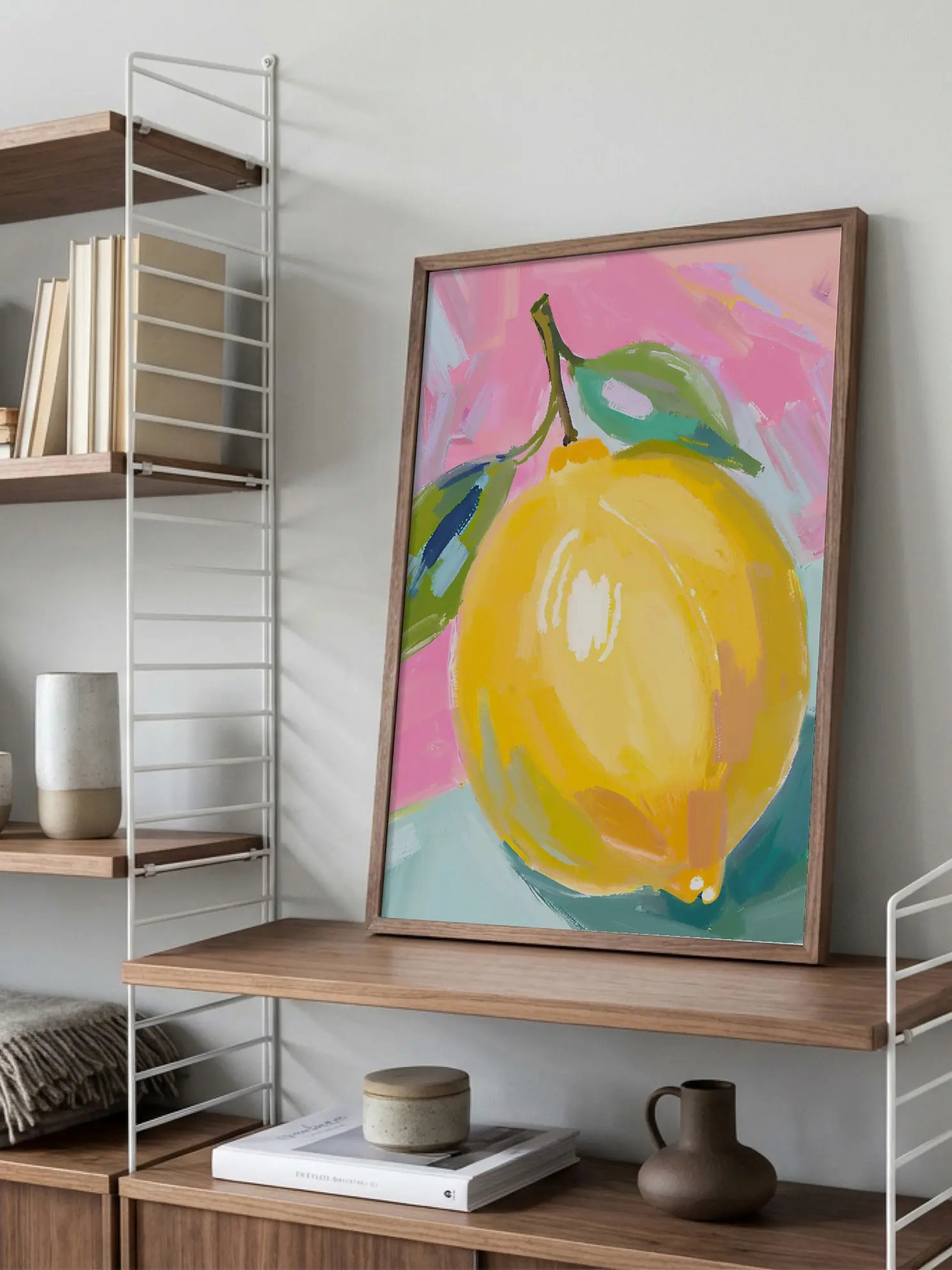 Whole Lemon Painting Poster