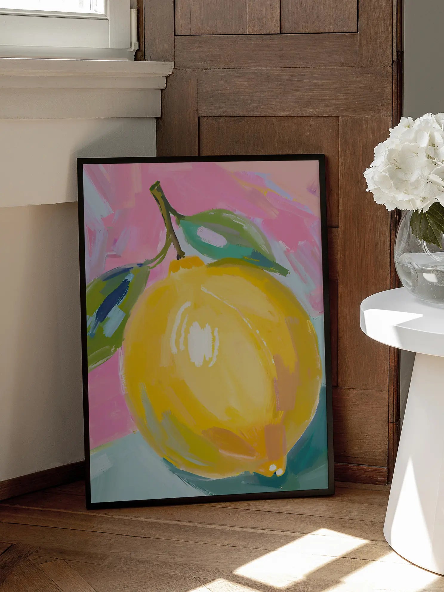 Whole Lemon Painting Poster